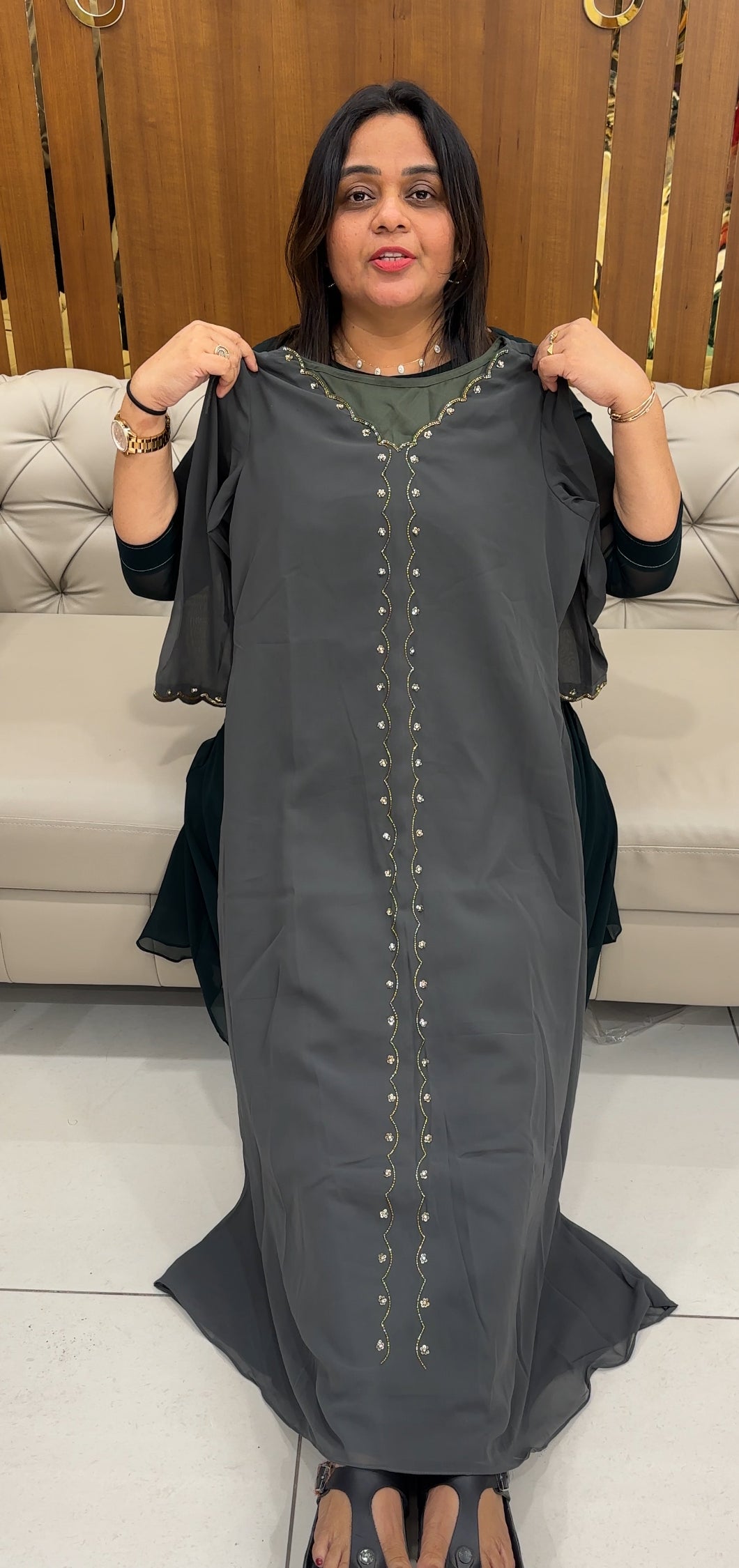 IHA'S IN-HOUSE GEORGETTE ALINE TOPS - IHA 28295