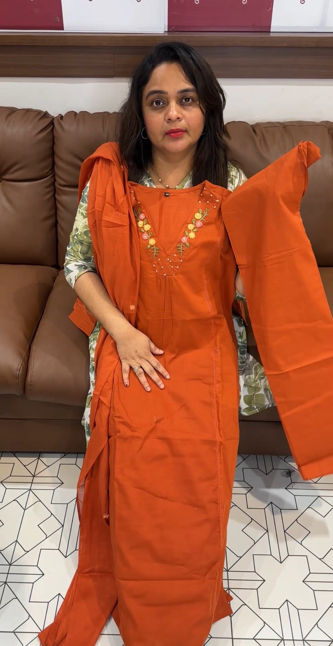 MUL COTTON TOP,BOTTOM AND DUPATTA - IHA 26340