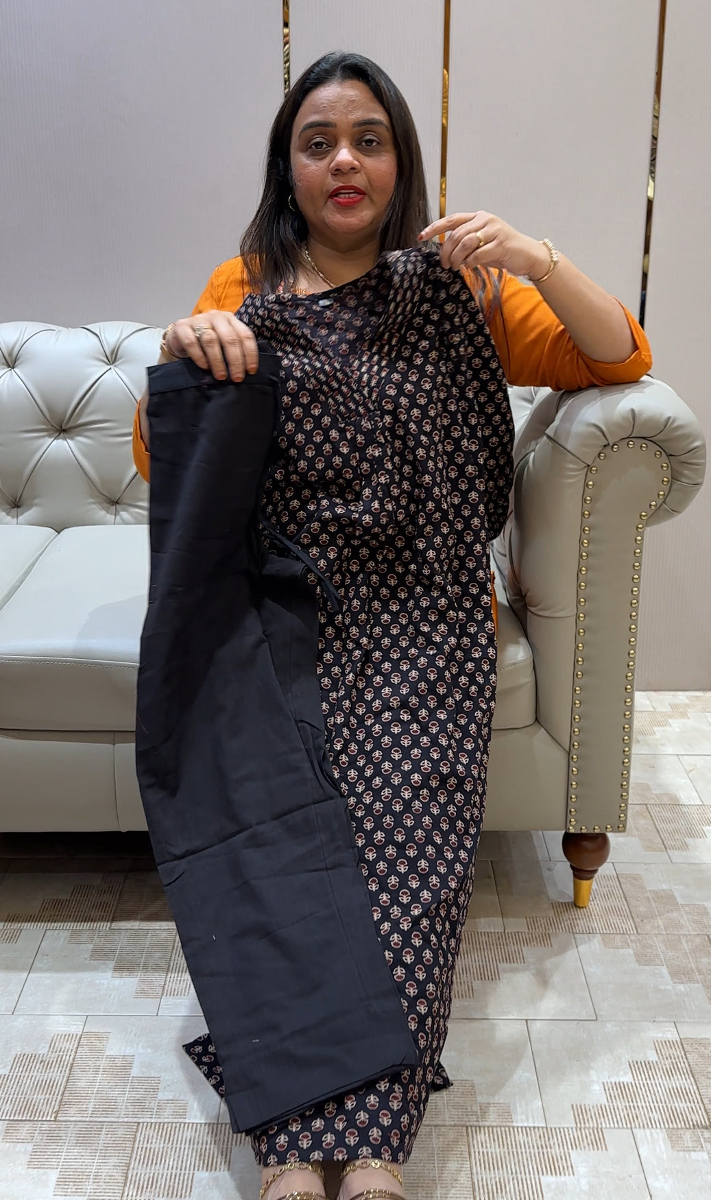 PRINTED COTTON TOP AND BOTTOM - IHA 24401