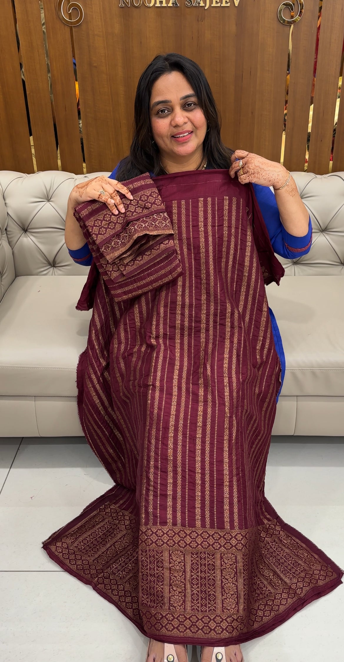 SEMI BANARASI UNSTITCHED SALWAR SUITS - IHA 27414