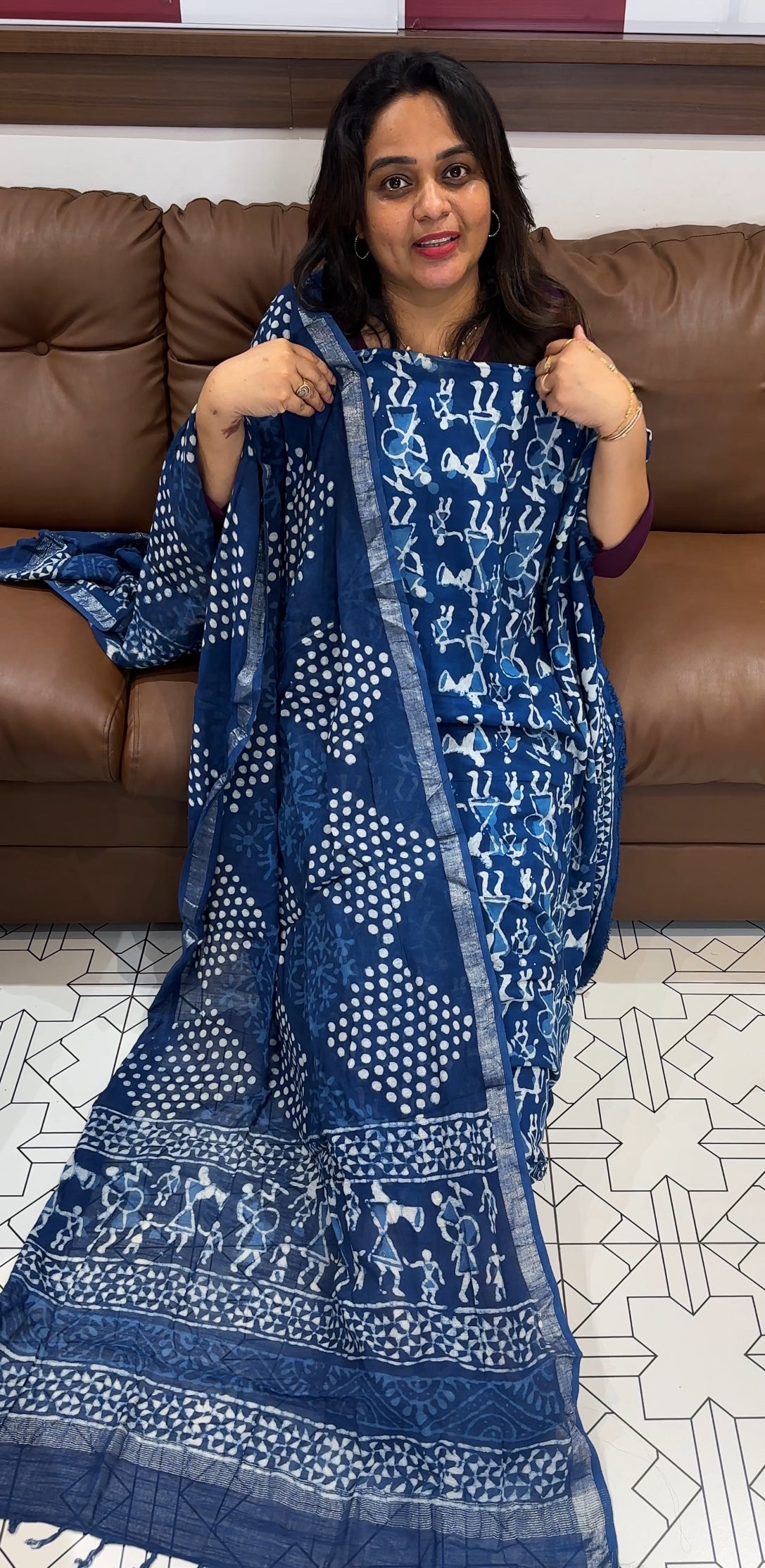 PRINTED MODAL UNSTITCHED SALWAR SUITS - IHA 26328