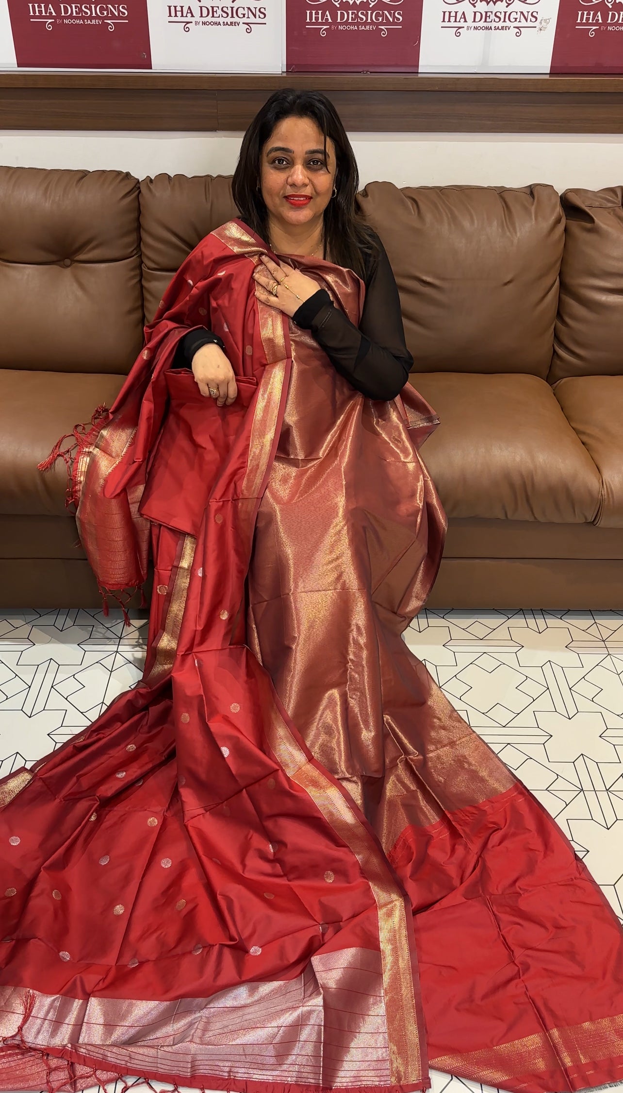 TISSUE BANARASI UNSTITCHED SALWAR SUITS - IHA 24740