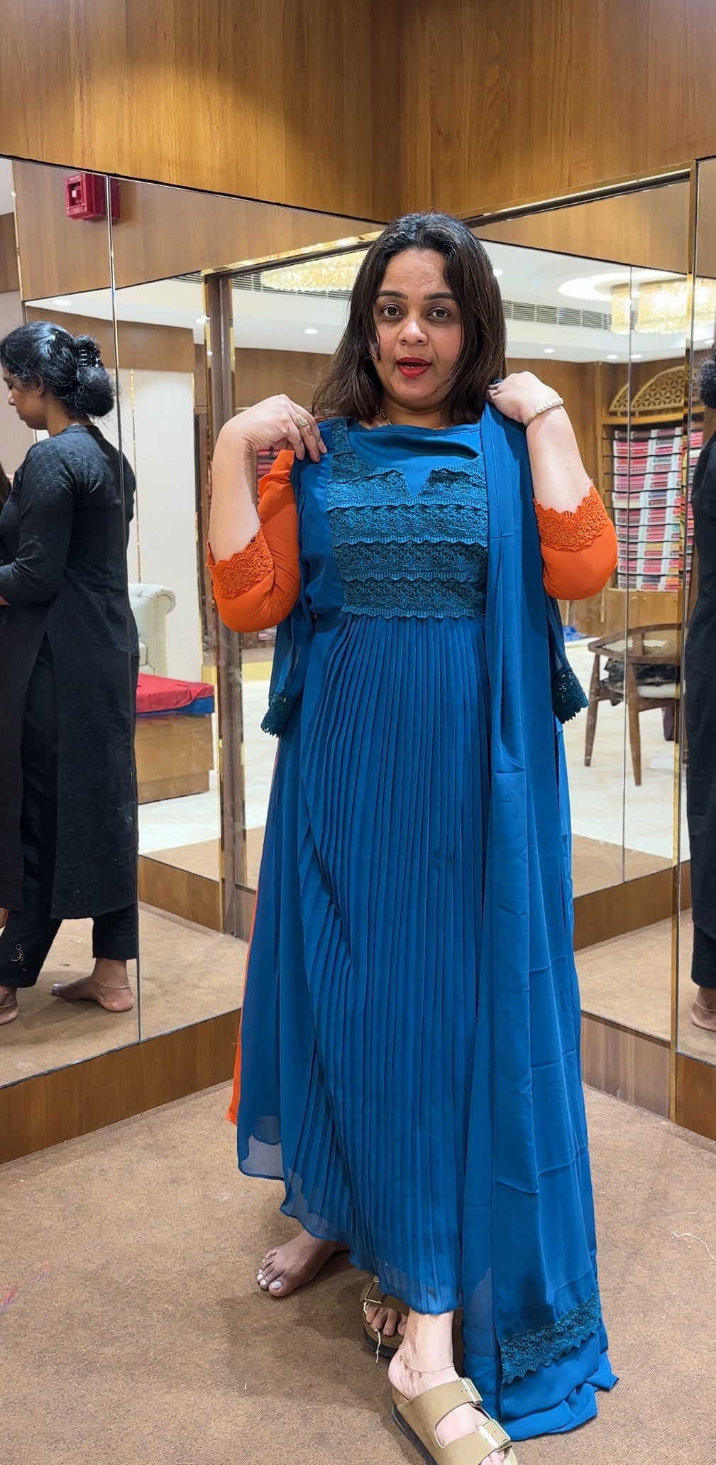 IHA'S IN-HOUSE DESIGNER ALINE TOP AND DUPATTA - IHA 21426