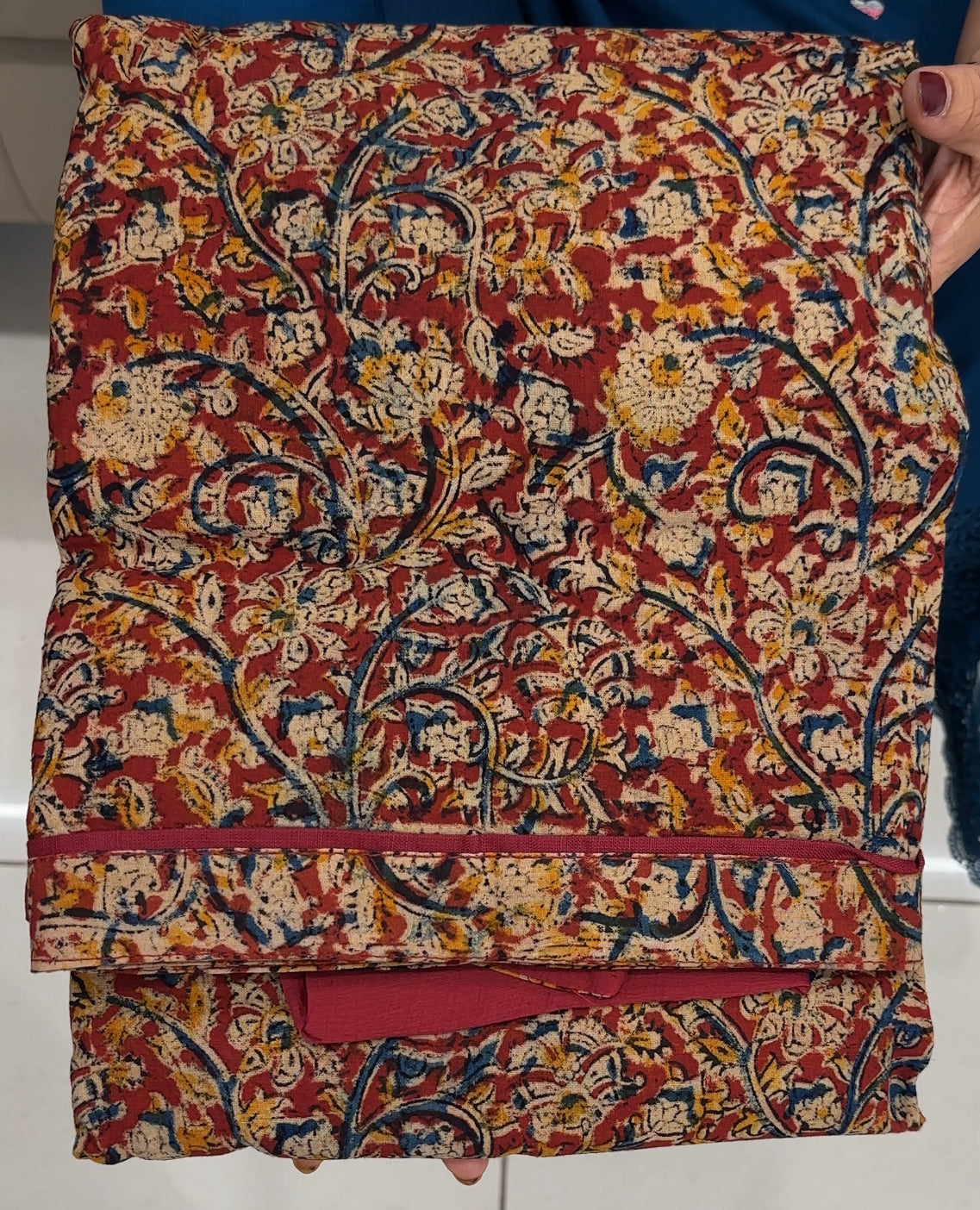 KALAMKARI UNSTITCHED SALWAR SUITS - IHA 25699