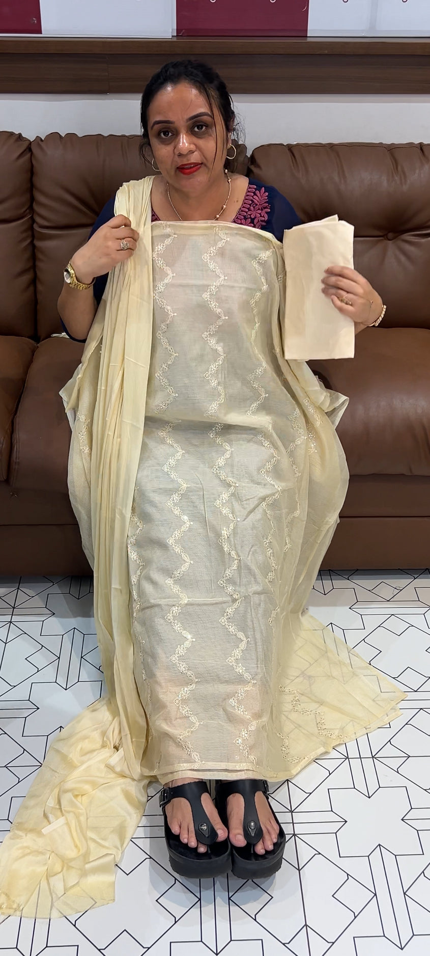 NET KOTA UNSTITCHED SALWAR SUITS - IHA 22223