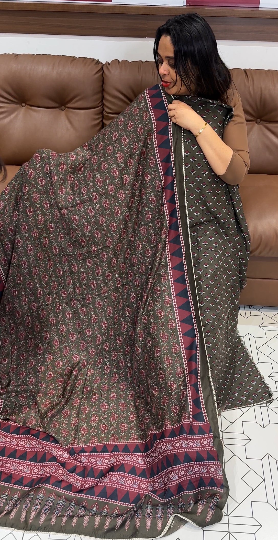 PRINTED MUSLIN UNSTITCHED SALWAR SUITS - IHA 20668