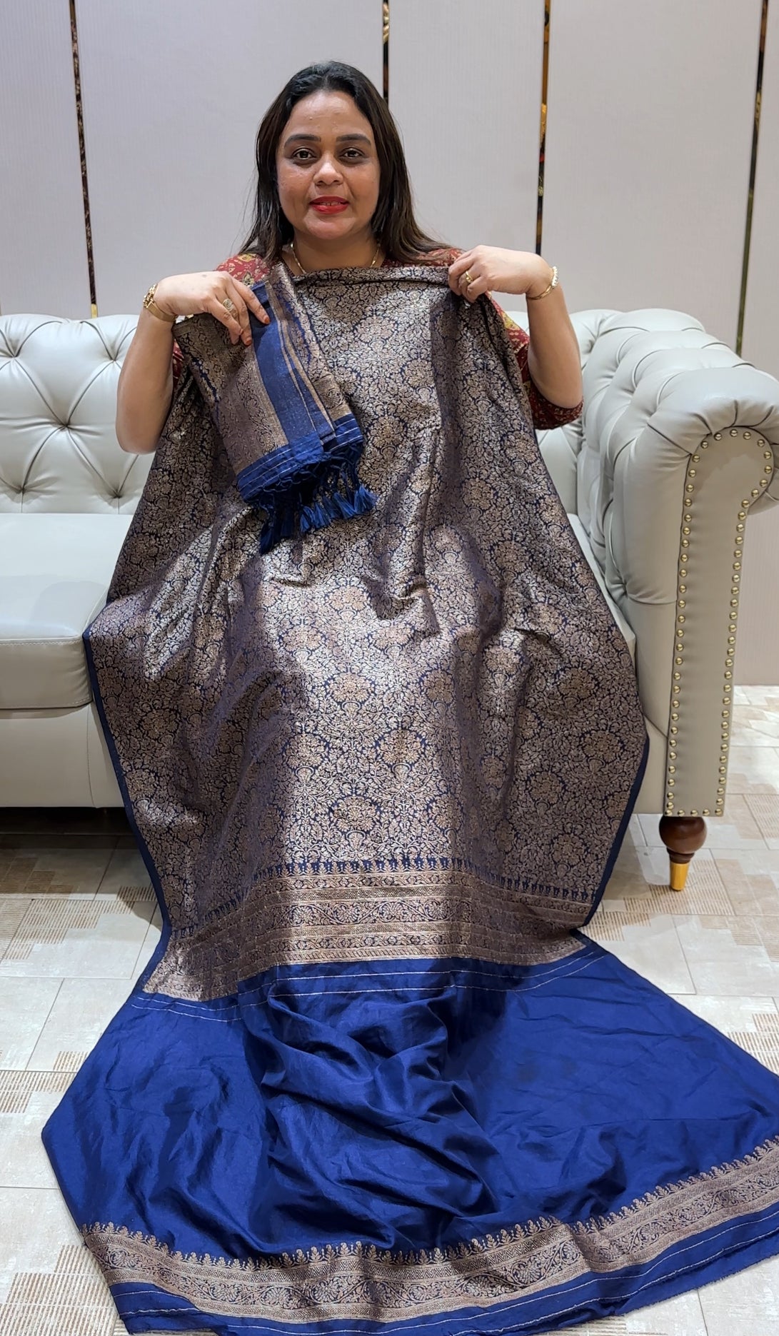 SEMI KATAN UNSTITCHED SALWAR SUITS - IHA 22640
