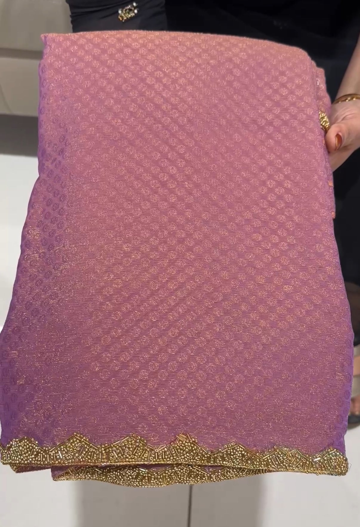 HAND WORKED GEORGETTE SAREES - IHA 24349