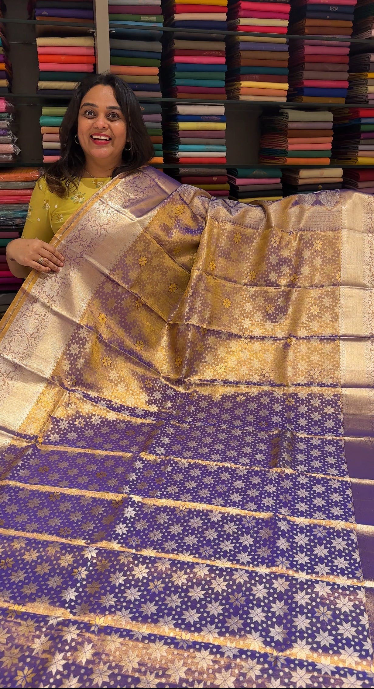 DESIGNER TISSUE KANCHIPURAM SILK SAREES - IHA 26325