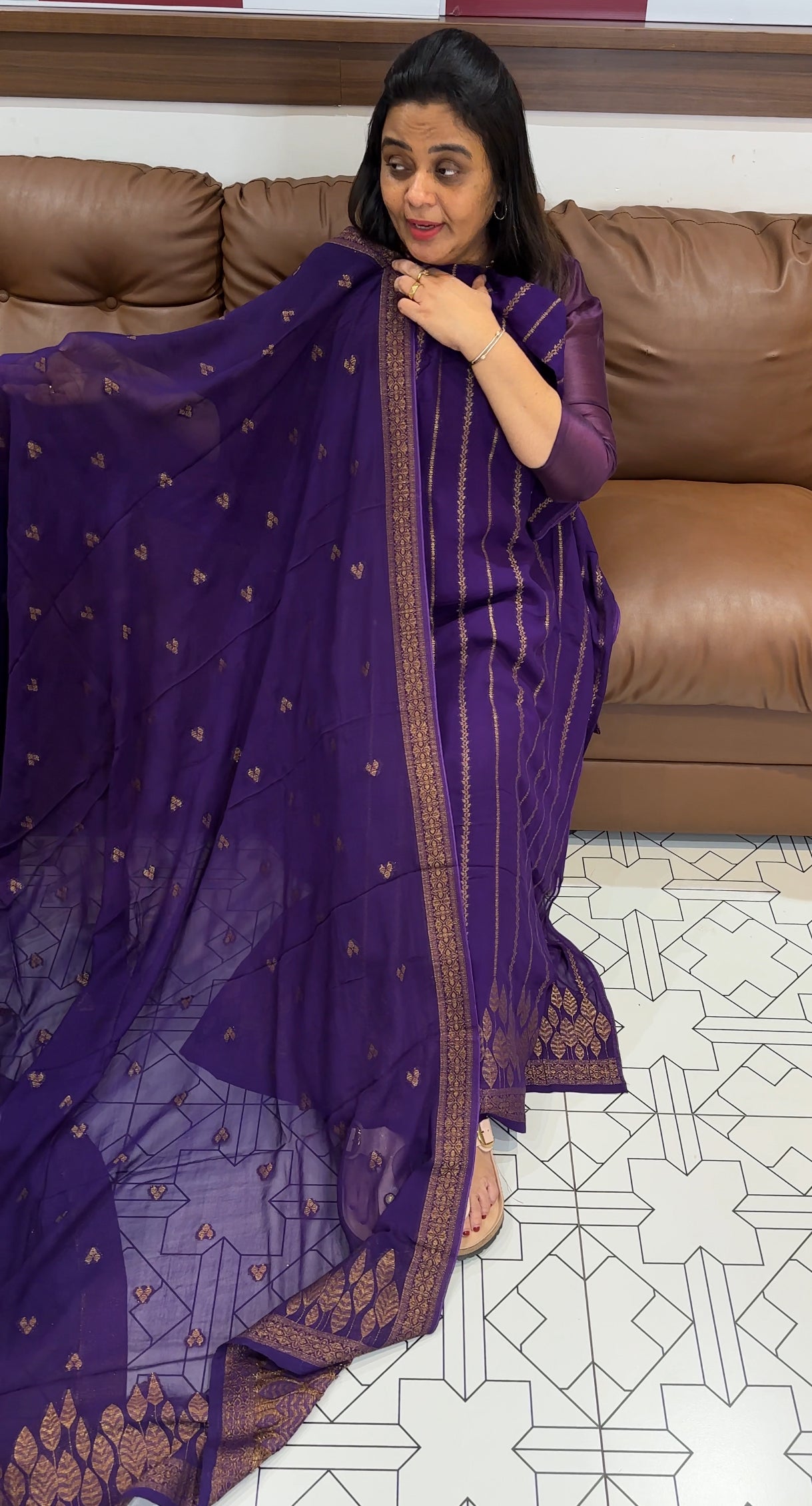 VISCOSE GEORGETTE UNSTITCHED SALWAR SUITS - IHA 28004