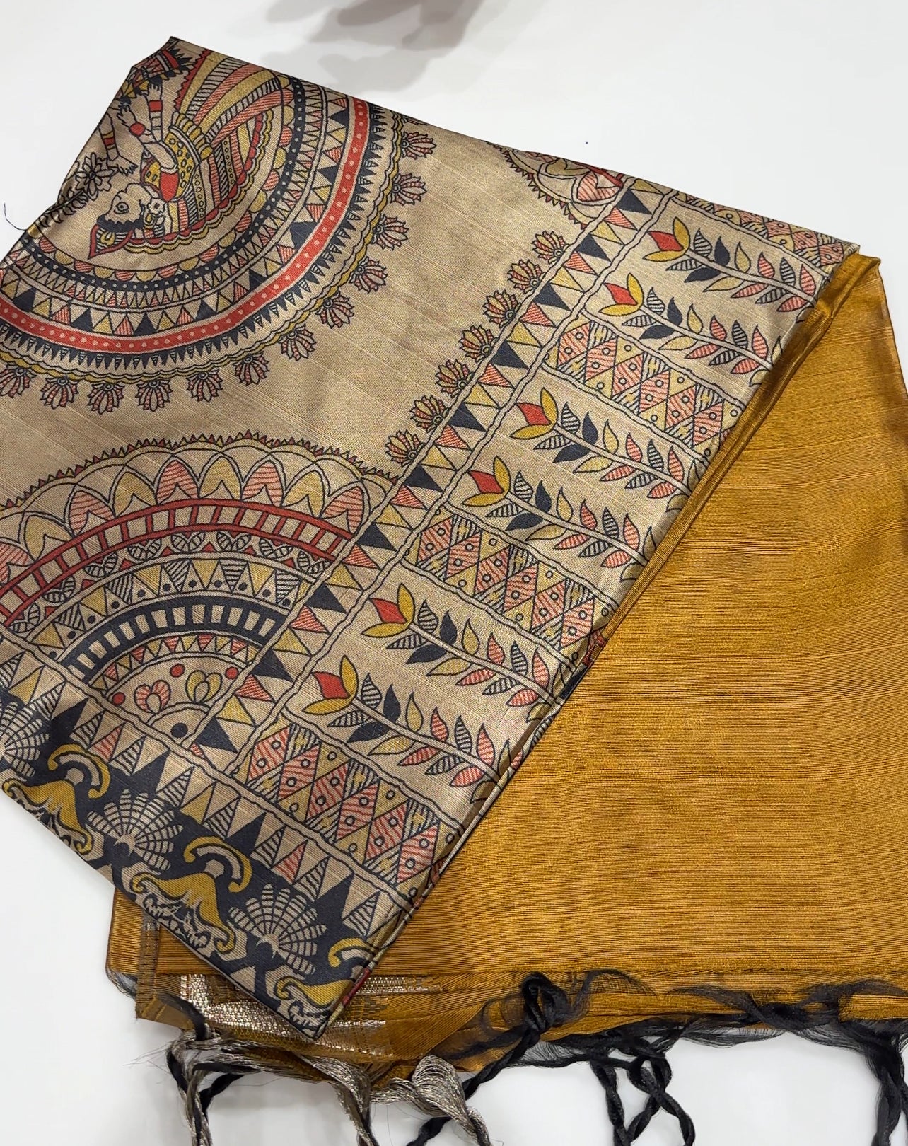 SEMI TUSSUR SAREES - IHA 27356