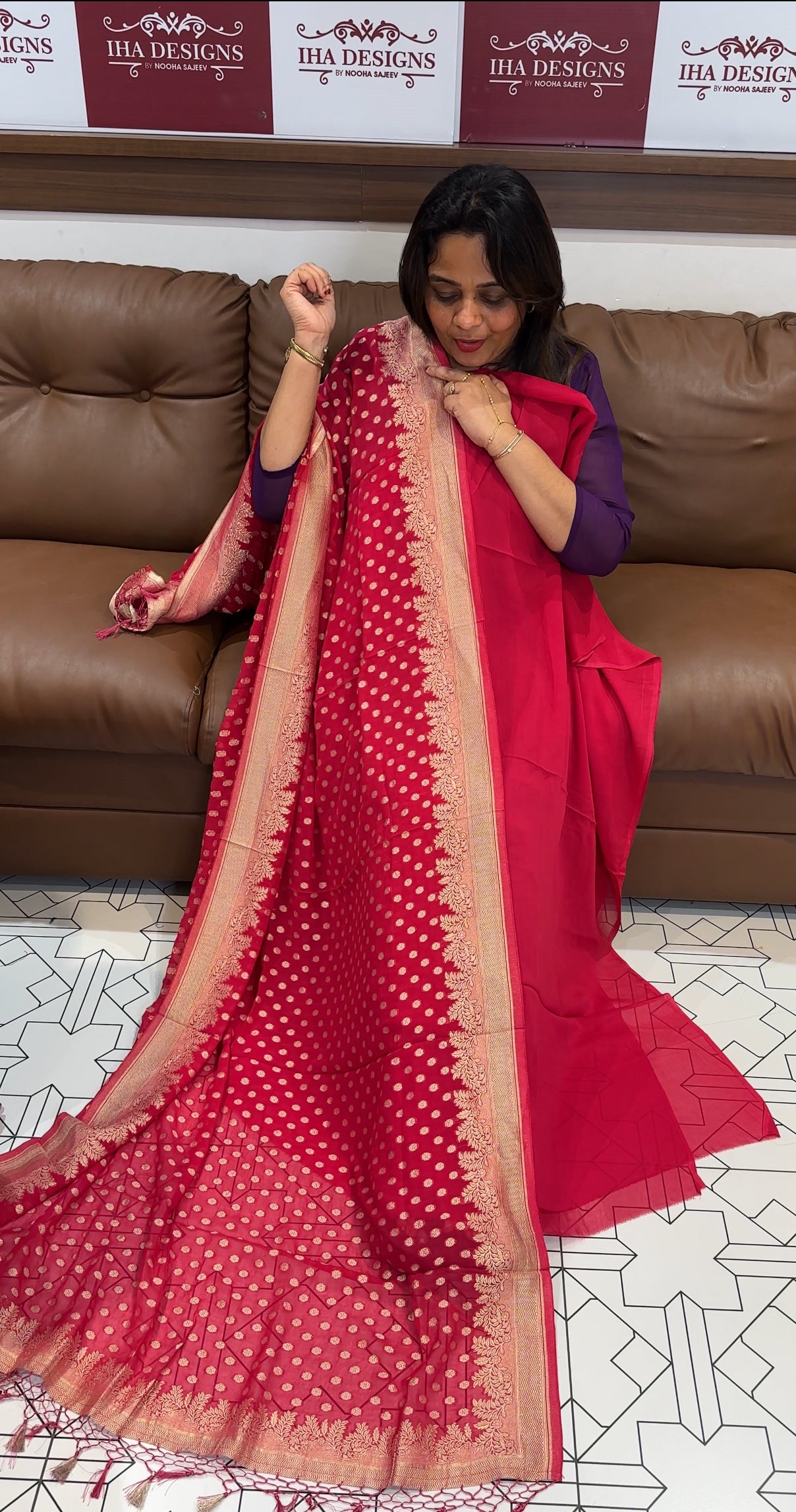 BANARASI UNSTITCHED SALWAR SUITS - IHA 24666