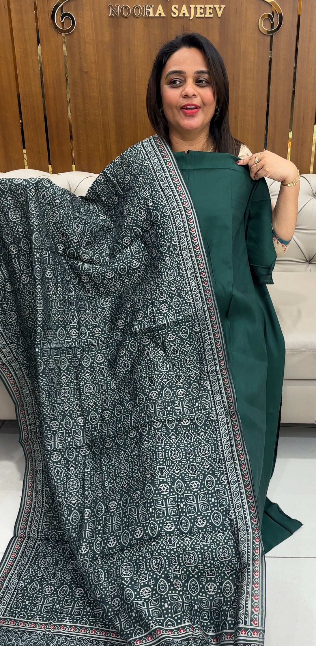 MODAL CHANDERI UNSTITCHED SALWAR SUITS - IHA 25785