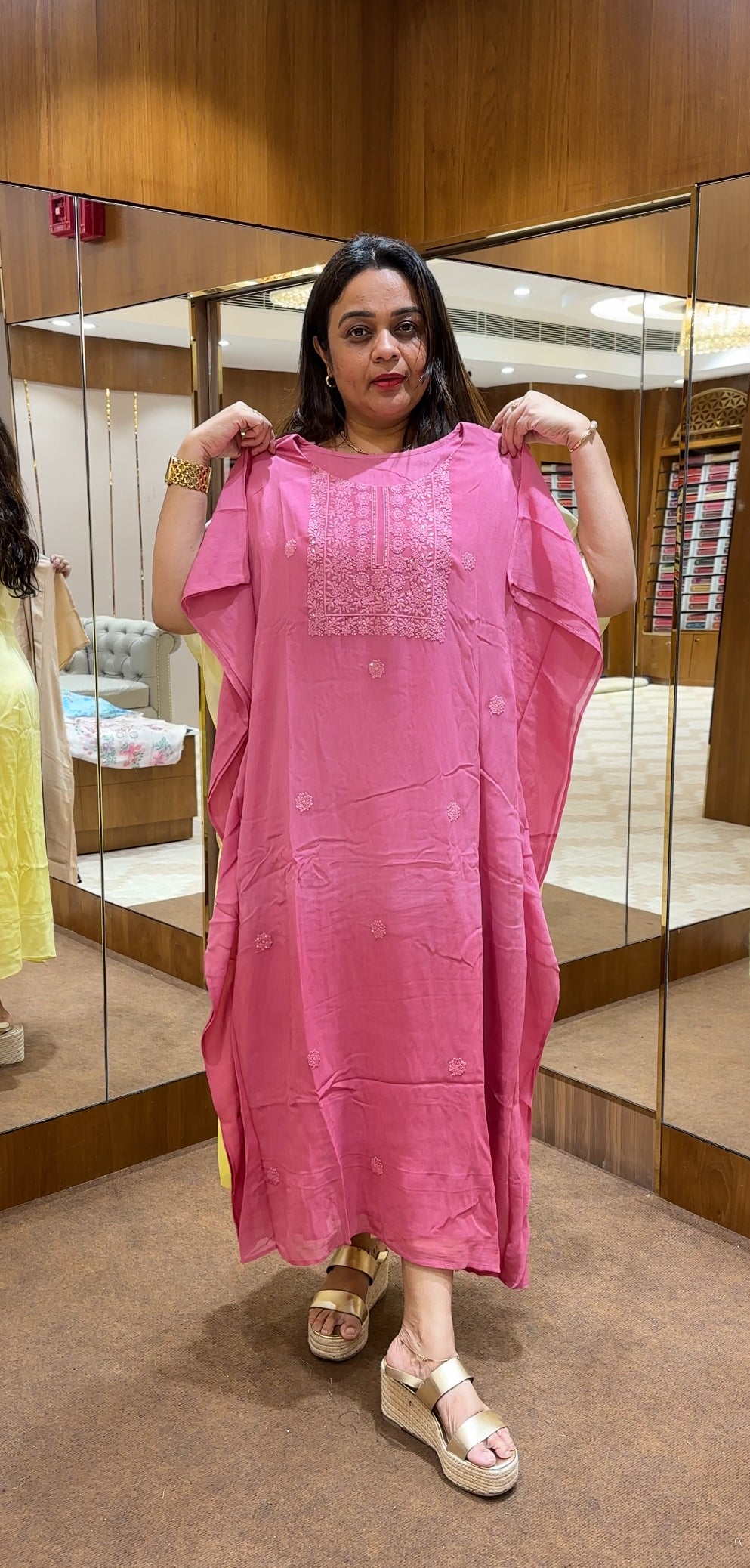 IHA'S IN-HOUSE CHIKANKARI KAFTAN TOPS - IHA 25740
