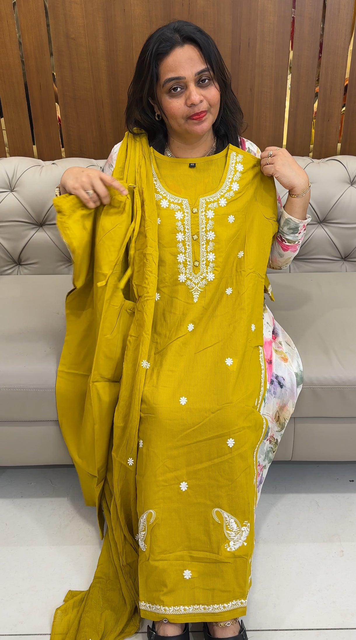 COTTON TOP, BOTTOM AND DUPATTA - IHA 26135