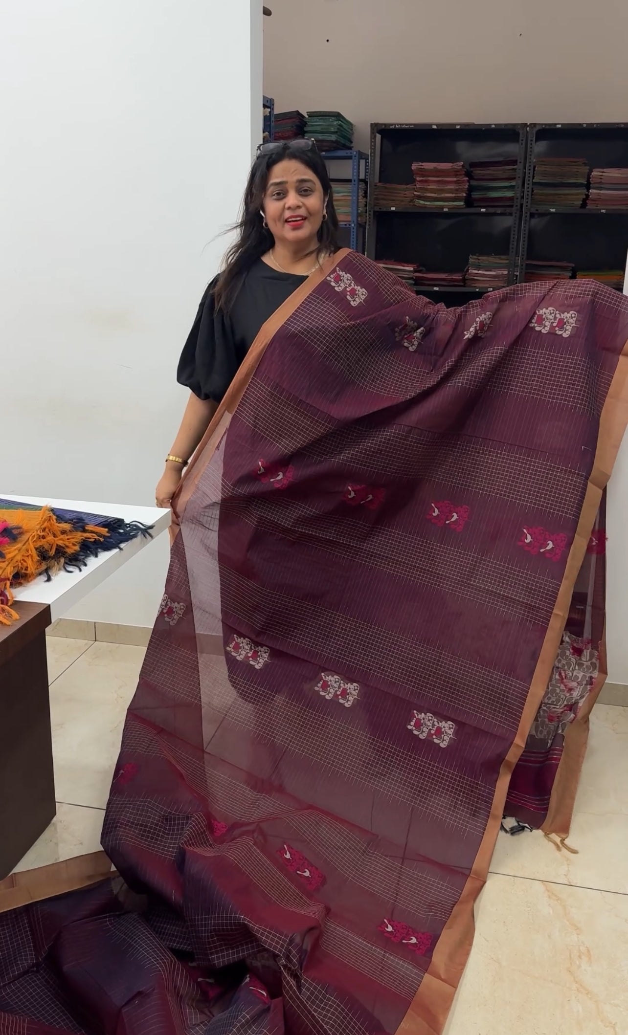 COTTON DESIGNER SAREES - IHA 25612