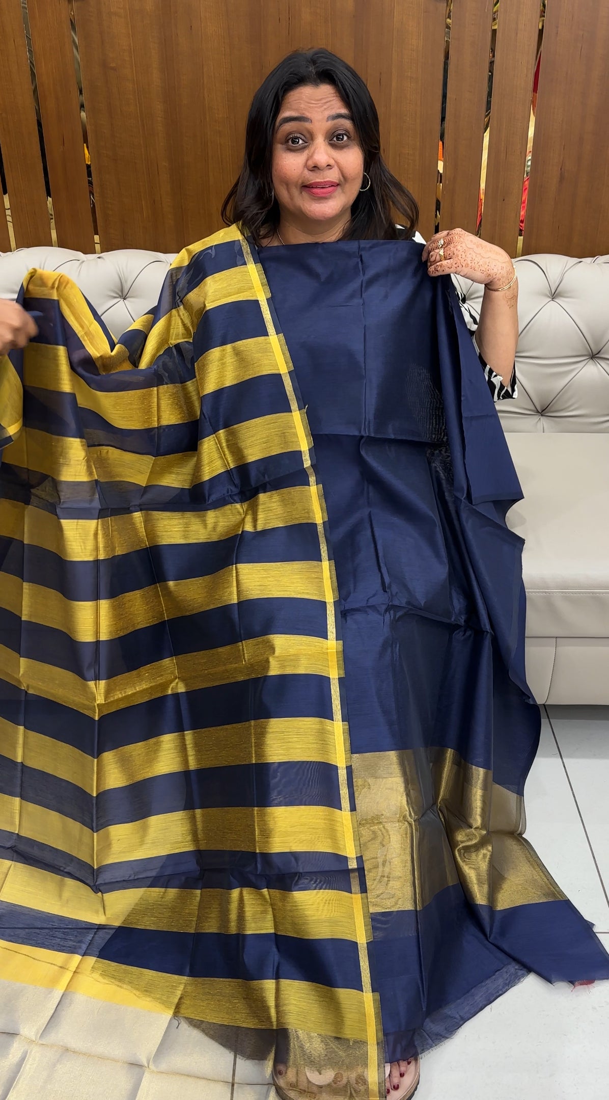 MODAL CHANDERI UNSTITCHED SALWAR SUITS - IHA 27393