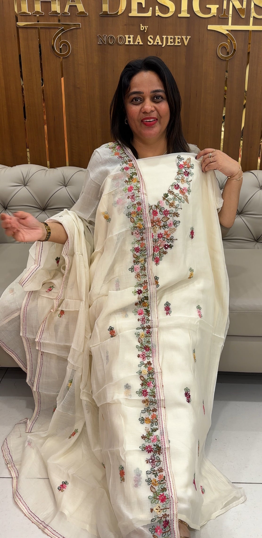 MALAI CHANDERI UNSTITCHED SALWAR SUITS - IHA 25814