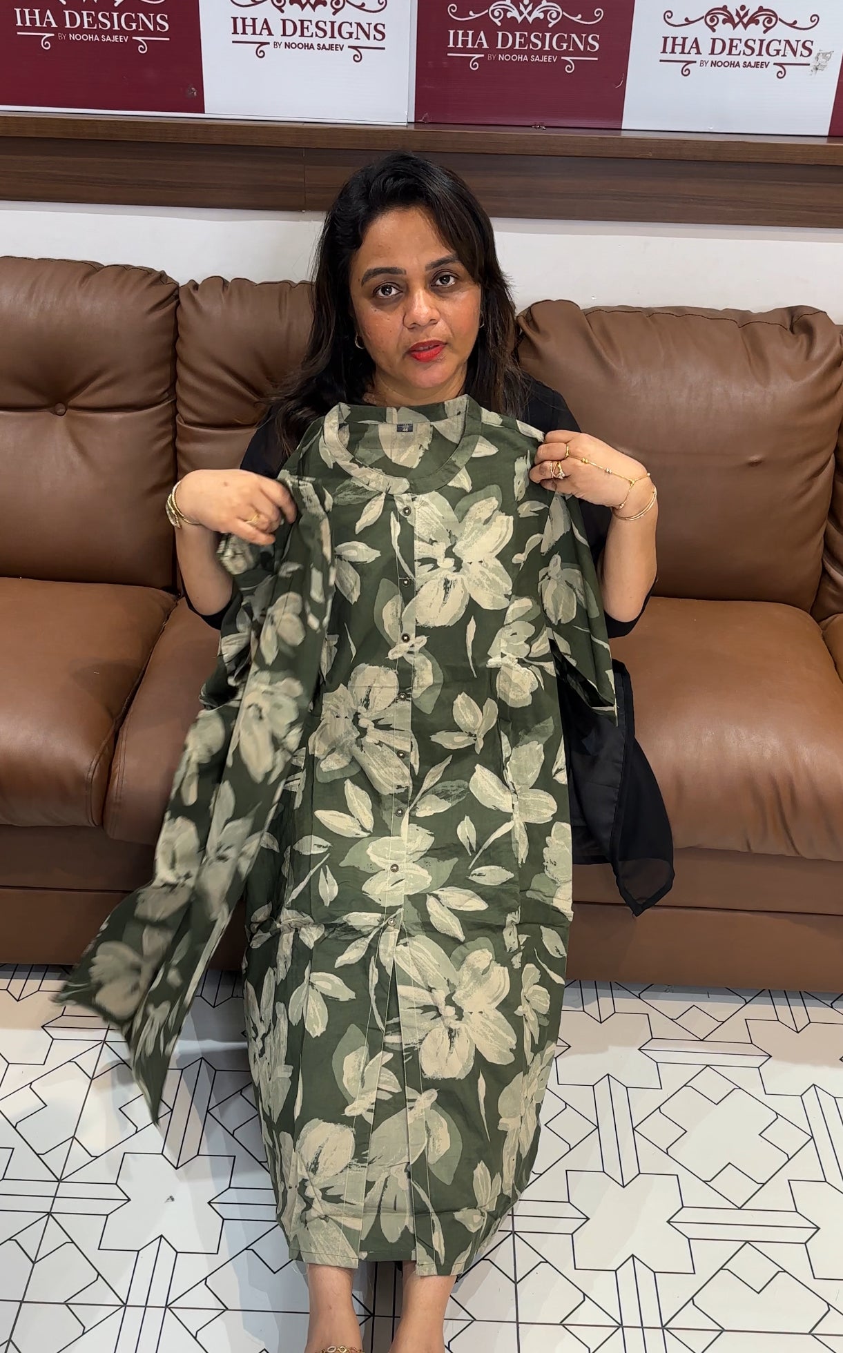 PRINTED COTTON TOP AND BOTTOM - IHA 24910