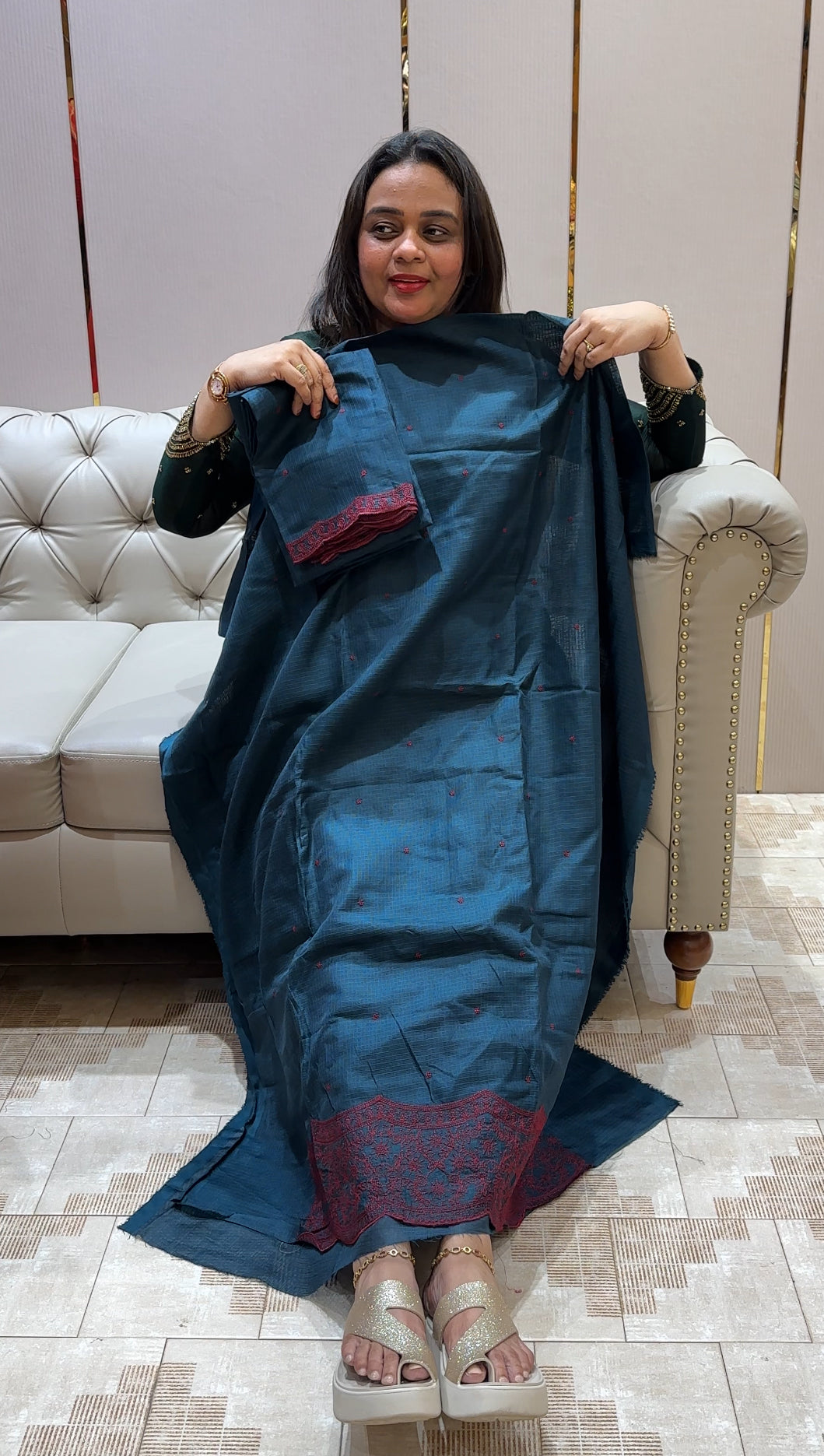 NET KOTA UNATITCHED SALWAR SUITS - IHA 22628