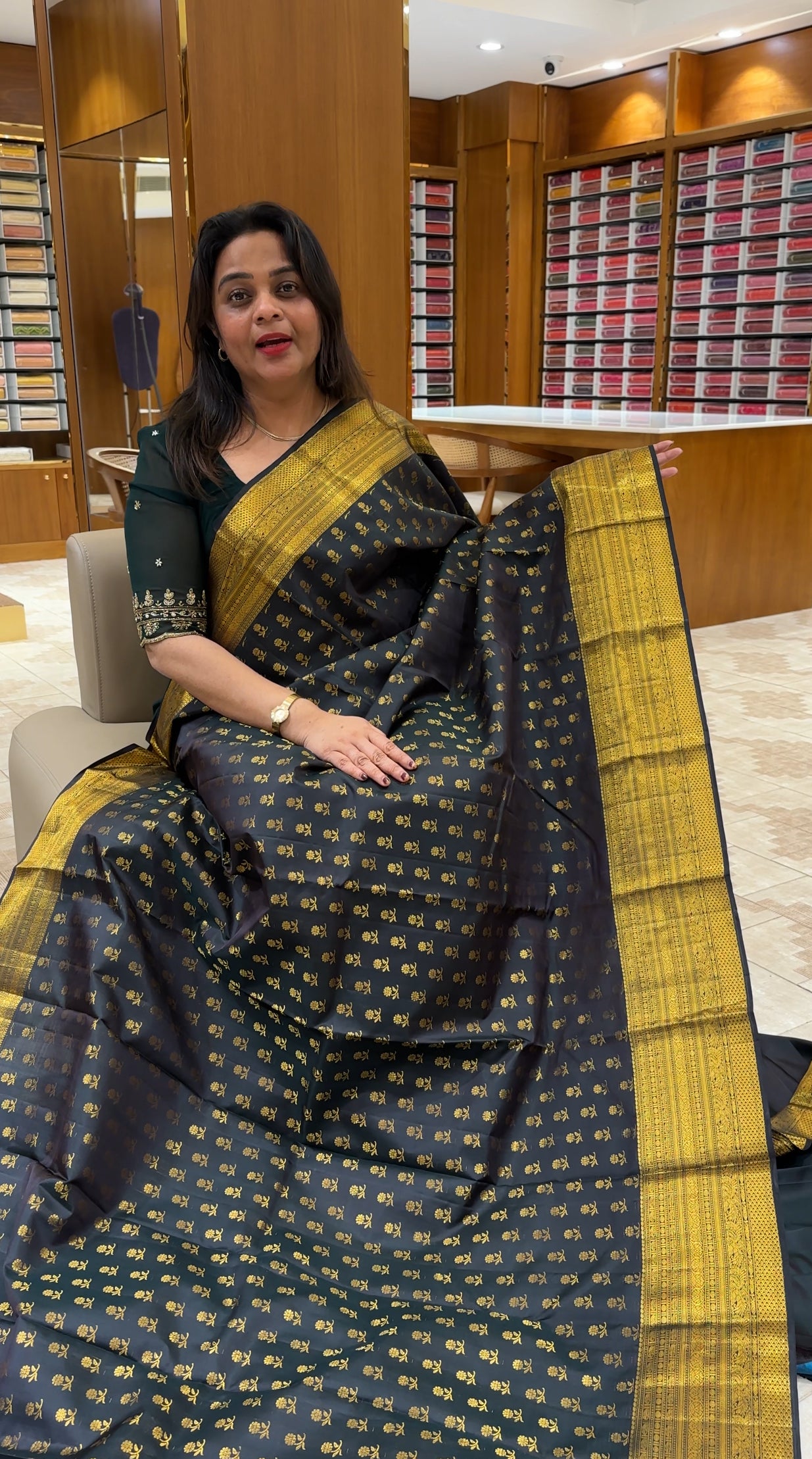 DESIGNER KANCHIPURAM SILK SAREES - IHA 25715