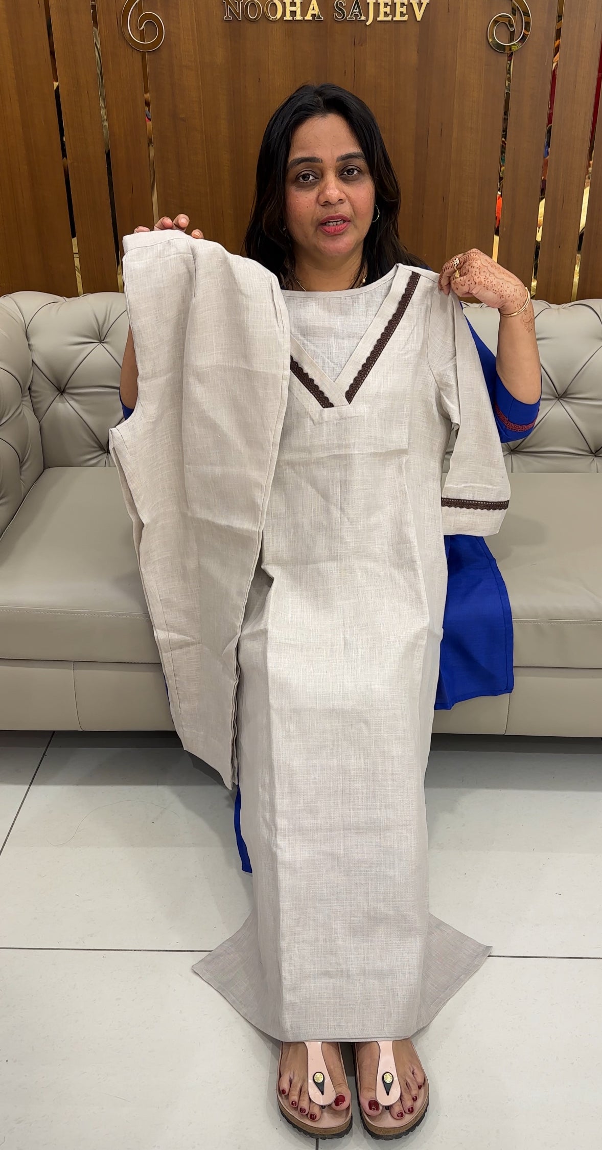 IHA'S IN-HOUSE LINEN CO-ORDS SETS - IHA 27413