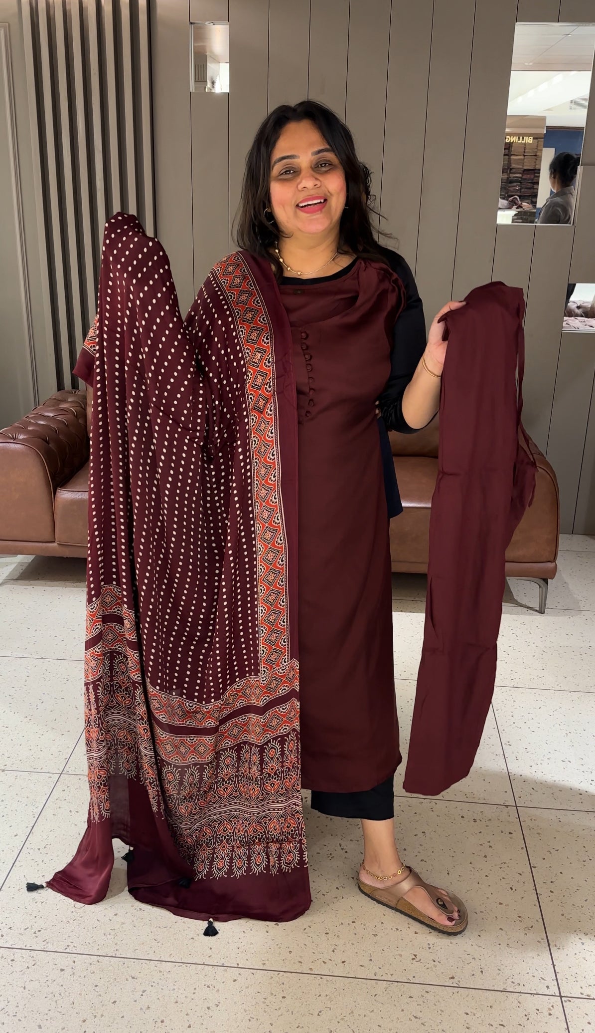 MODAL TOP BOTTOM AND DUPATTA - IHA 27122