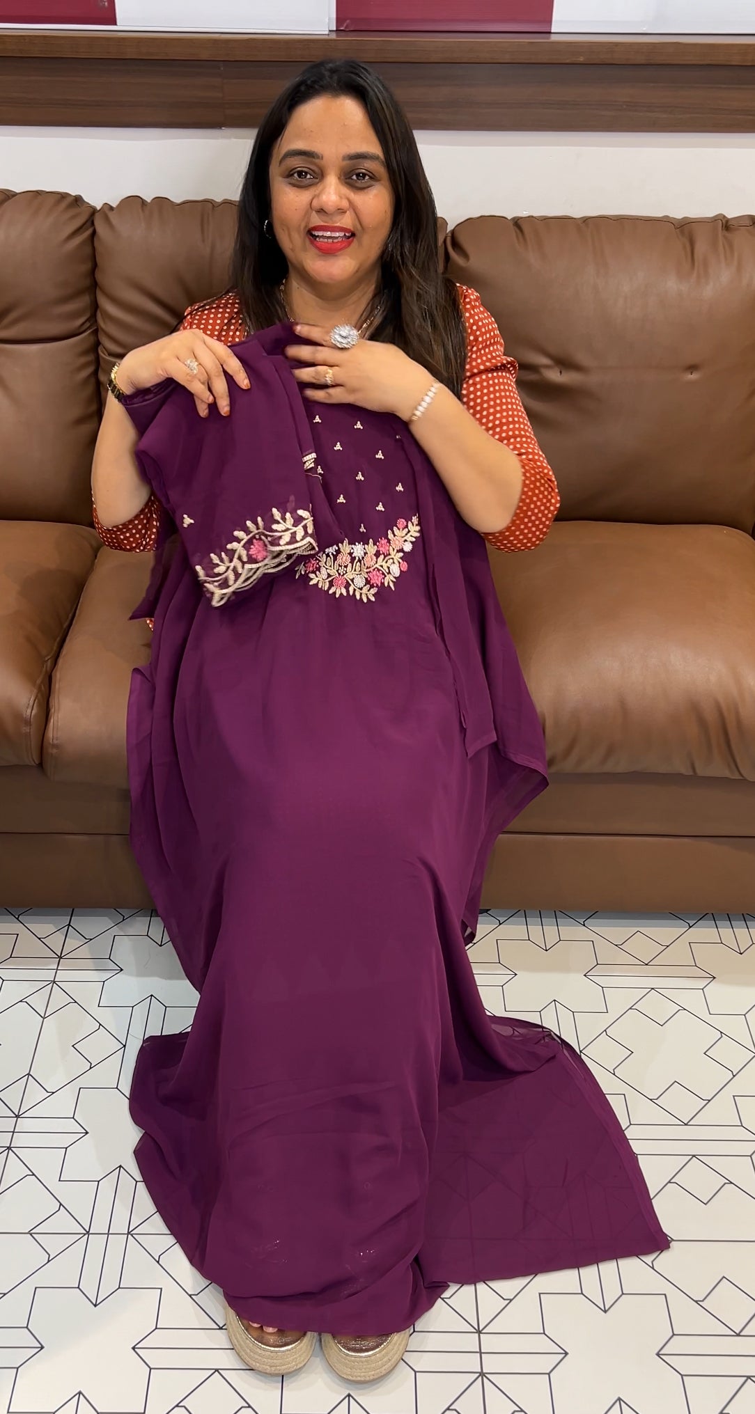FAUX GEORGETTE UNSTITCHED SALWAR SUITS - IHA 22776