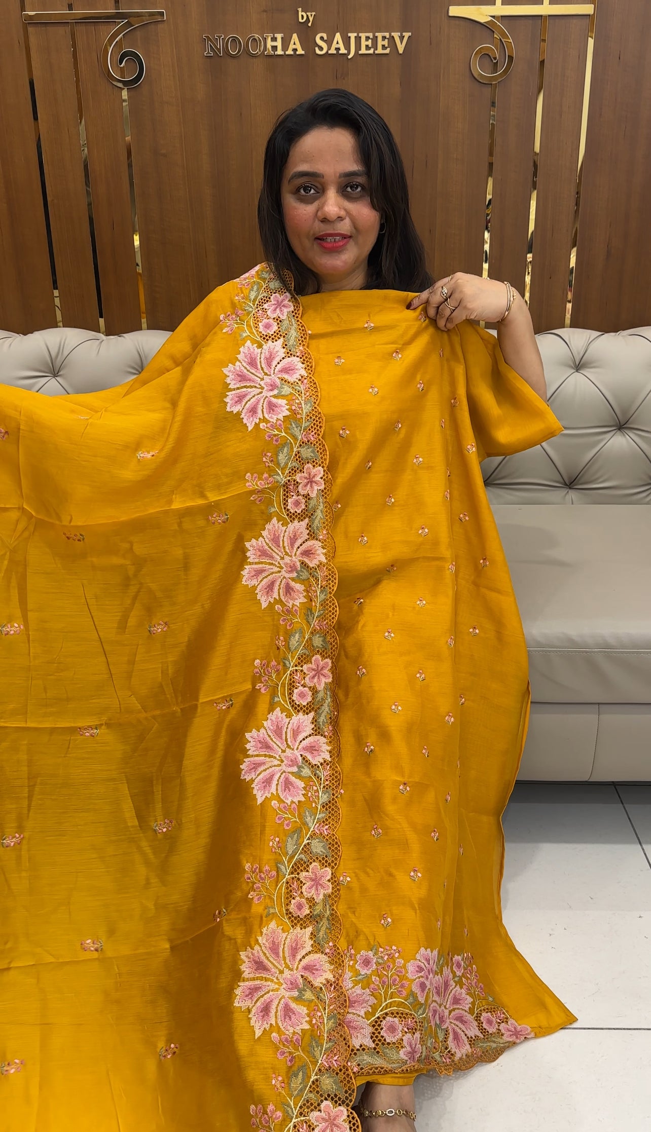 MALAI CHANDERI UNSTITCHED SALWAR SUITS - IHA 25757