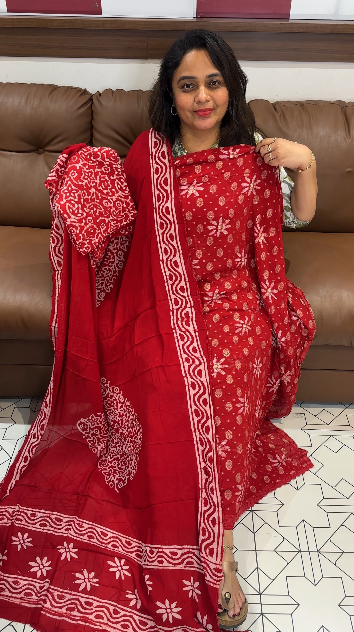 BATIK PRINTED UNSTITCHED SALWAR SUITS - IHA 26315