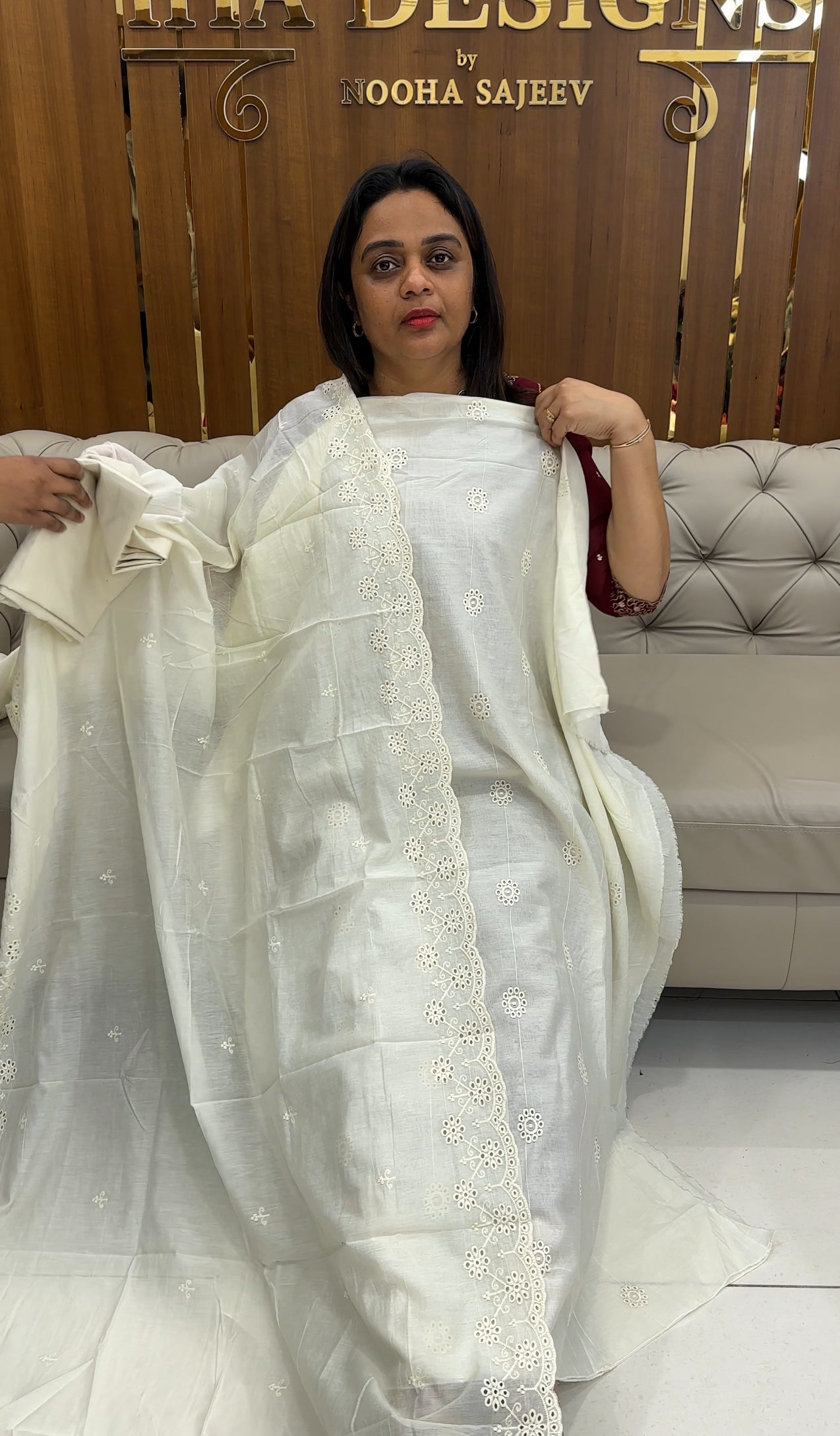 MALAI CHANDERI UNSTITCHED SALWAR SUITS - IHA 25237