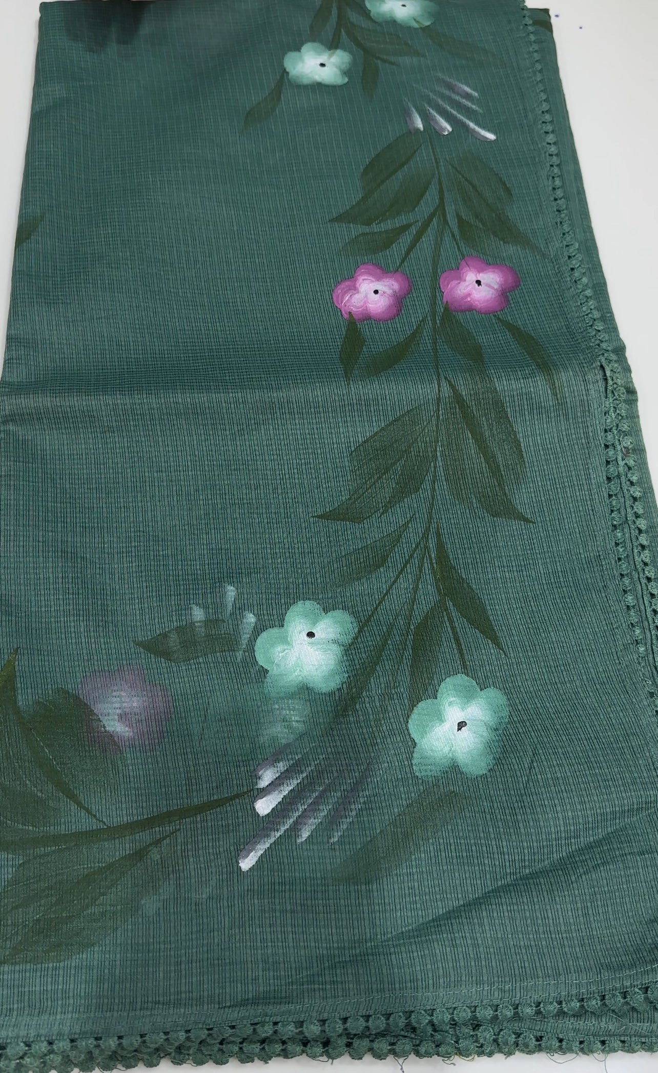 HAND PAINTED NET KOTA SAREES - IHA 27403