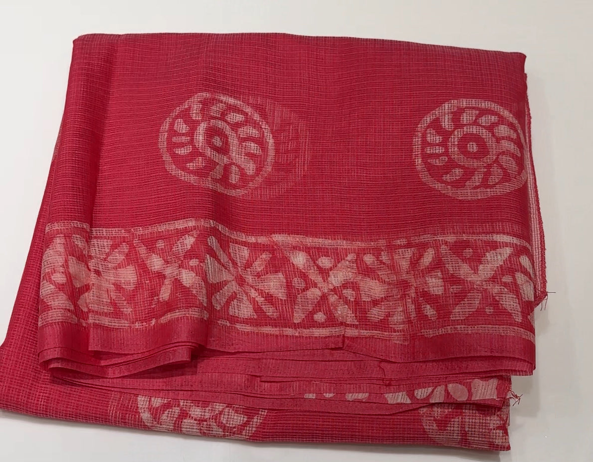 BATIK PRINTED SAREES - IHA 25110