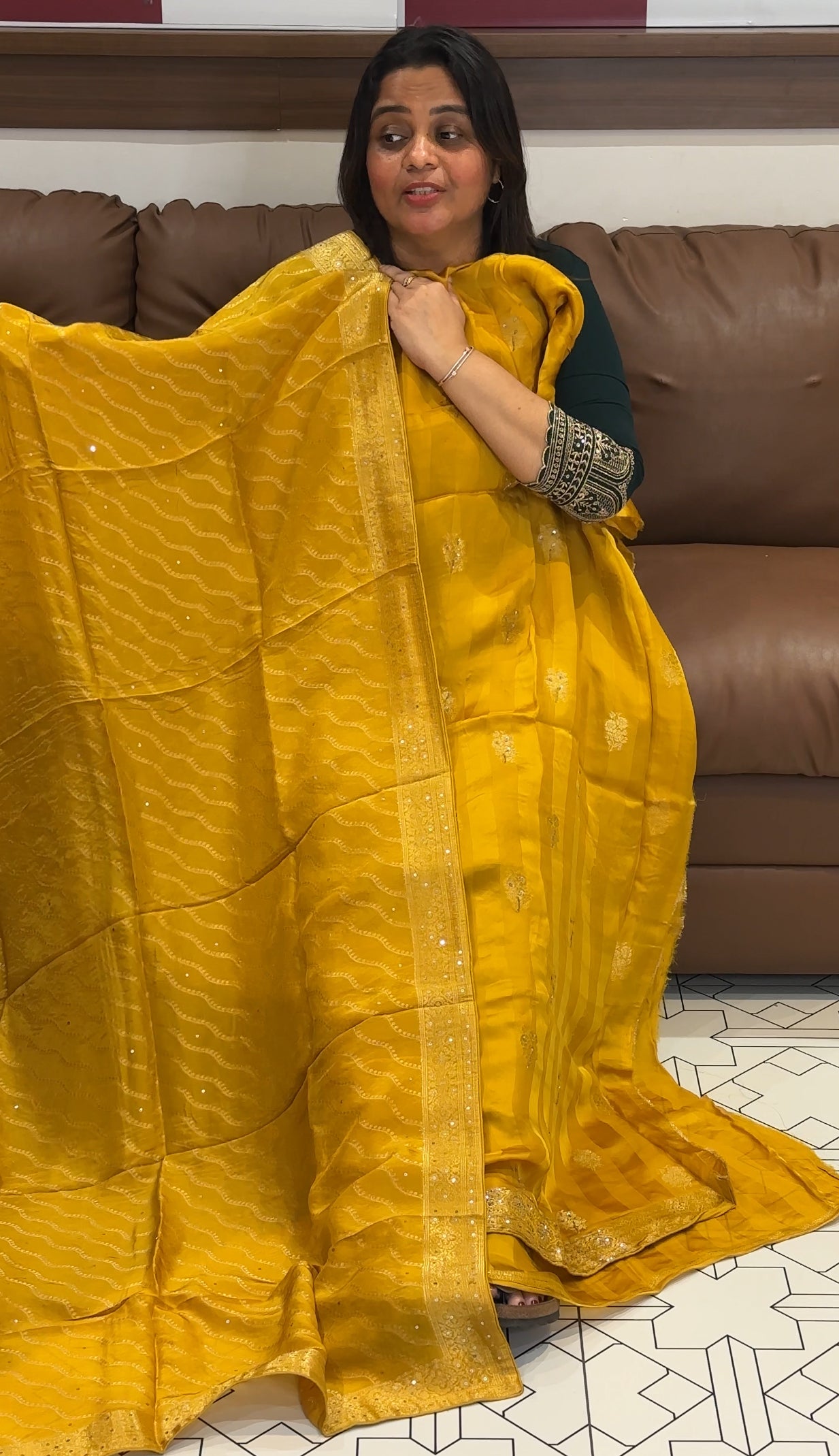 SATIN KATAN UNSTITCHED SALWAR SUITS - IHA 27323