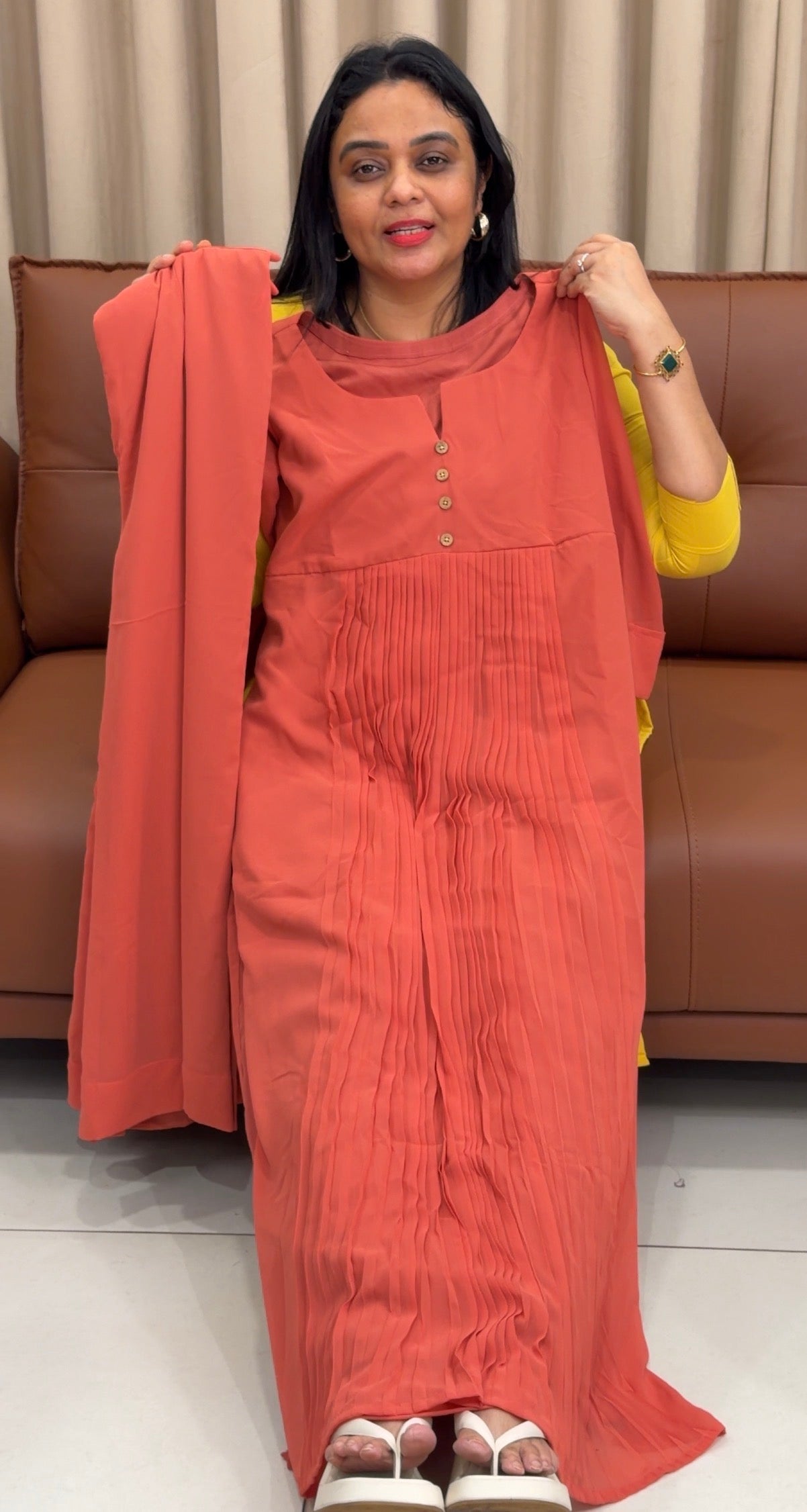 IHA'S IN-HOUSE GEORGETTE CO-ORDS SETS - IHA 33506