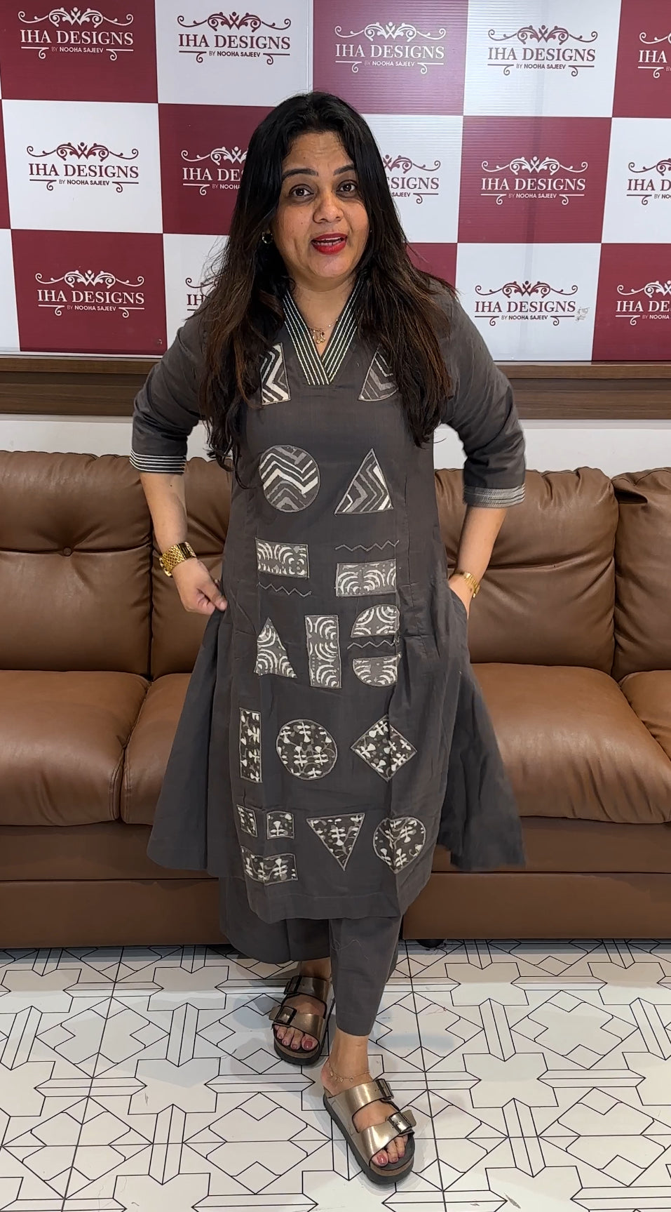 DESIGNER COTTON TOP AND BOTTOM - IHA 20480
