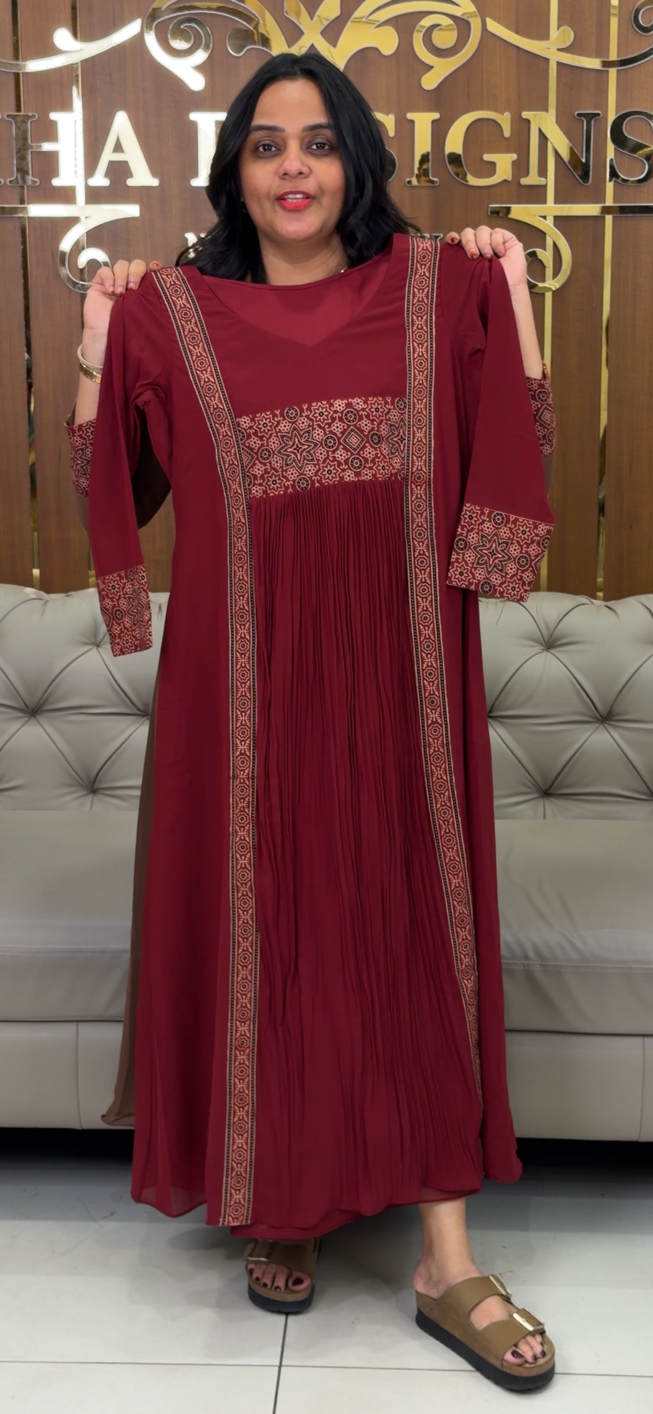IHA'S IN-HOUSE LONG ALINE TOPS - IHA 32536