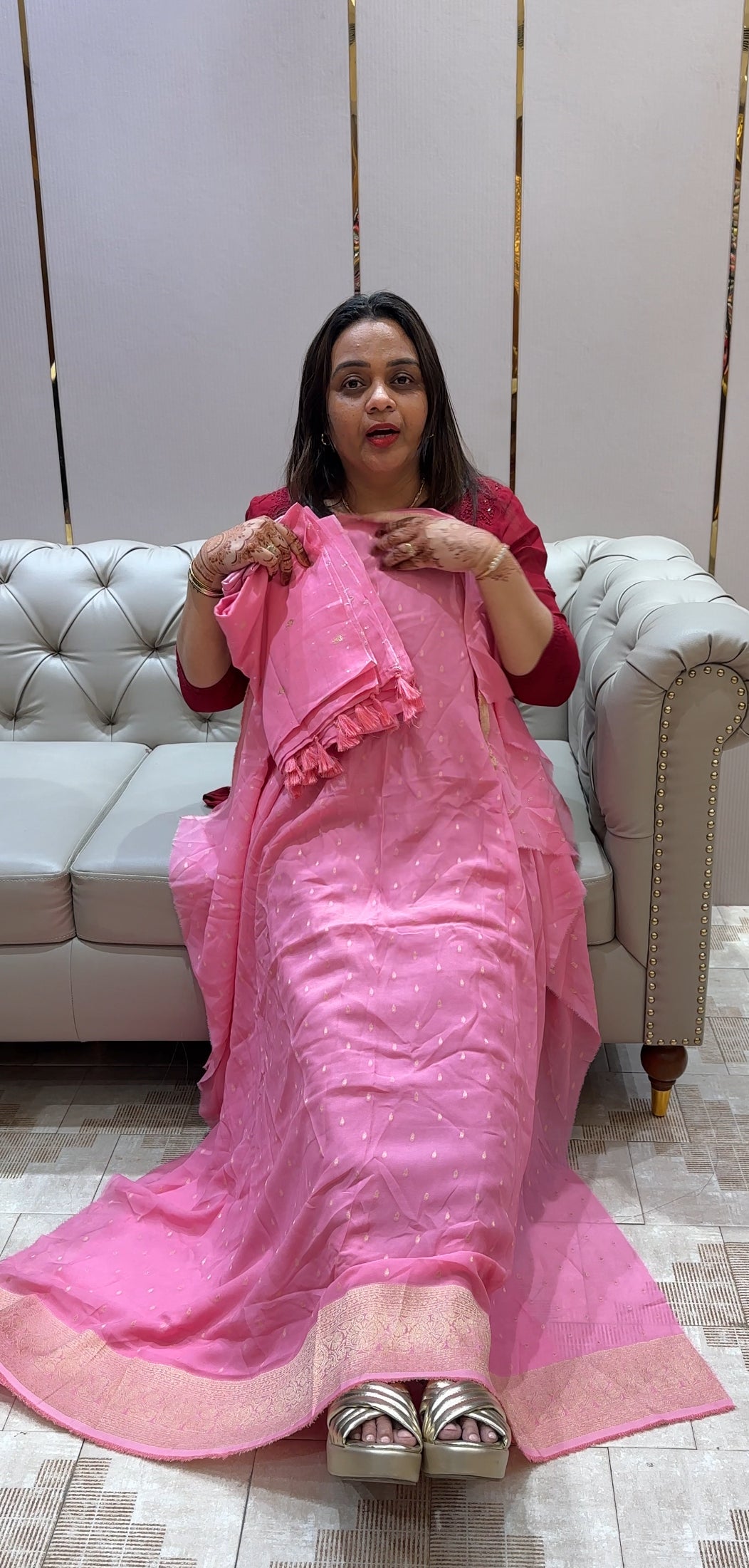 BANARASI UNSTITCHED SALWAR SUITS - IHA 21955