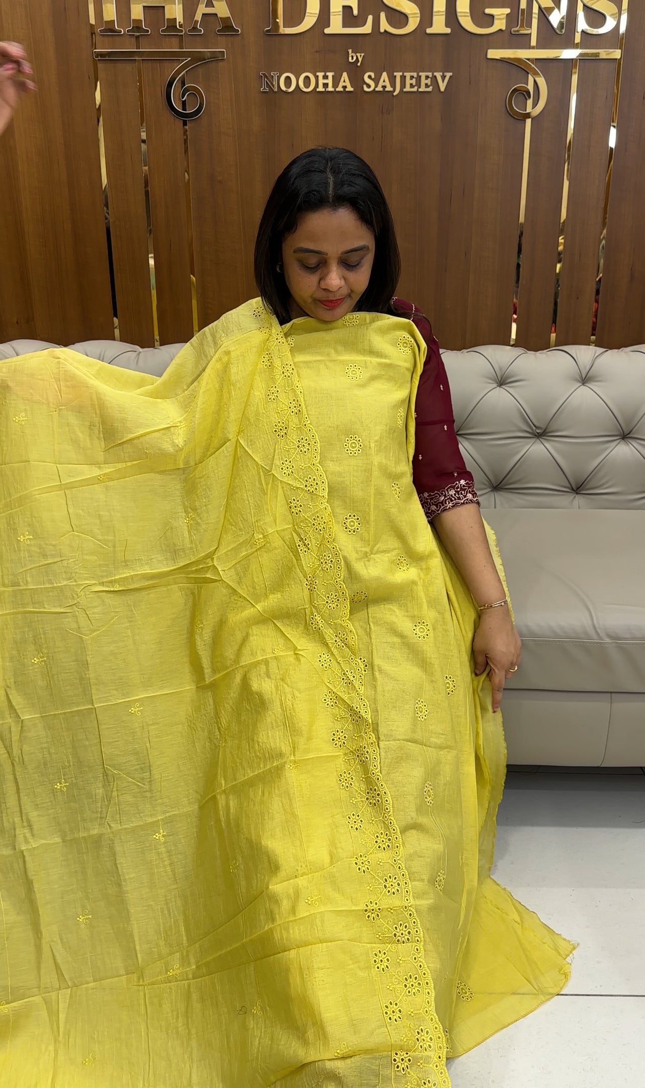 MALAI CHANDERI UNSTITCHED SALWAR SUITS - IHA 25237