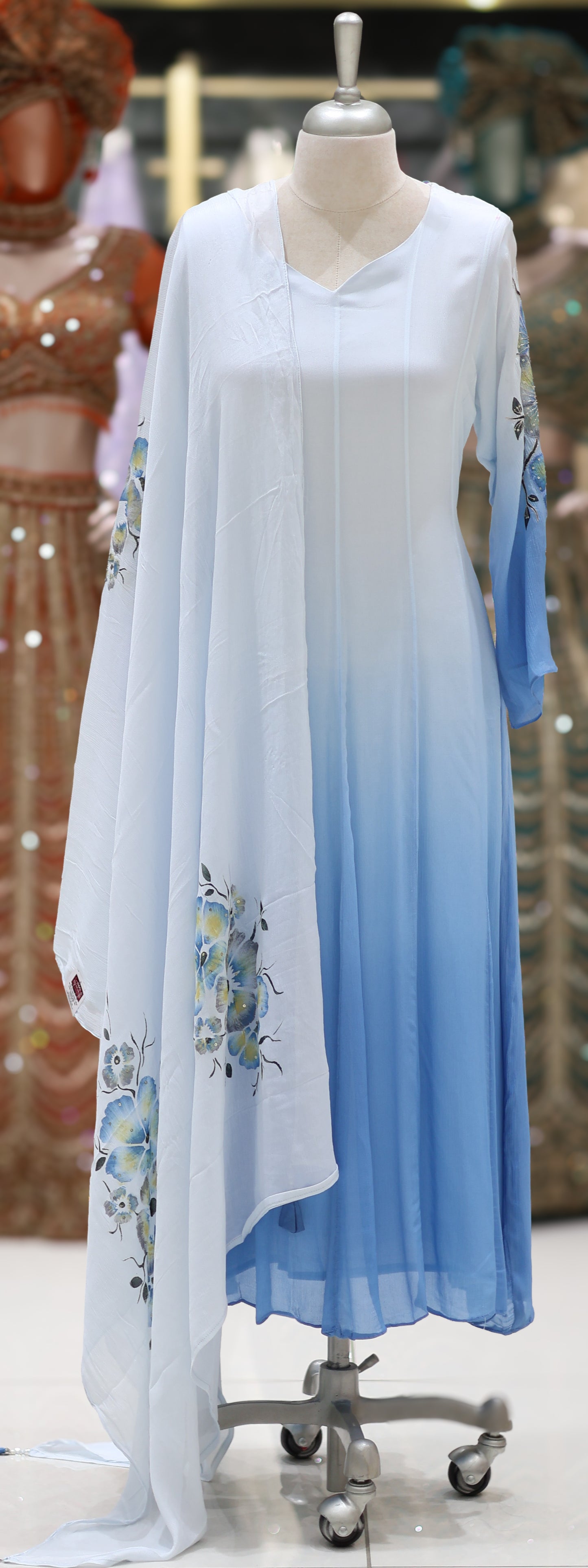 PARTY WEAR TOP,BOTTOM AND DUPATTA - IHA 26791