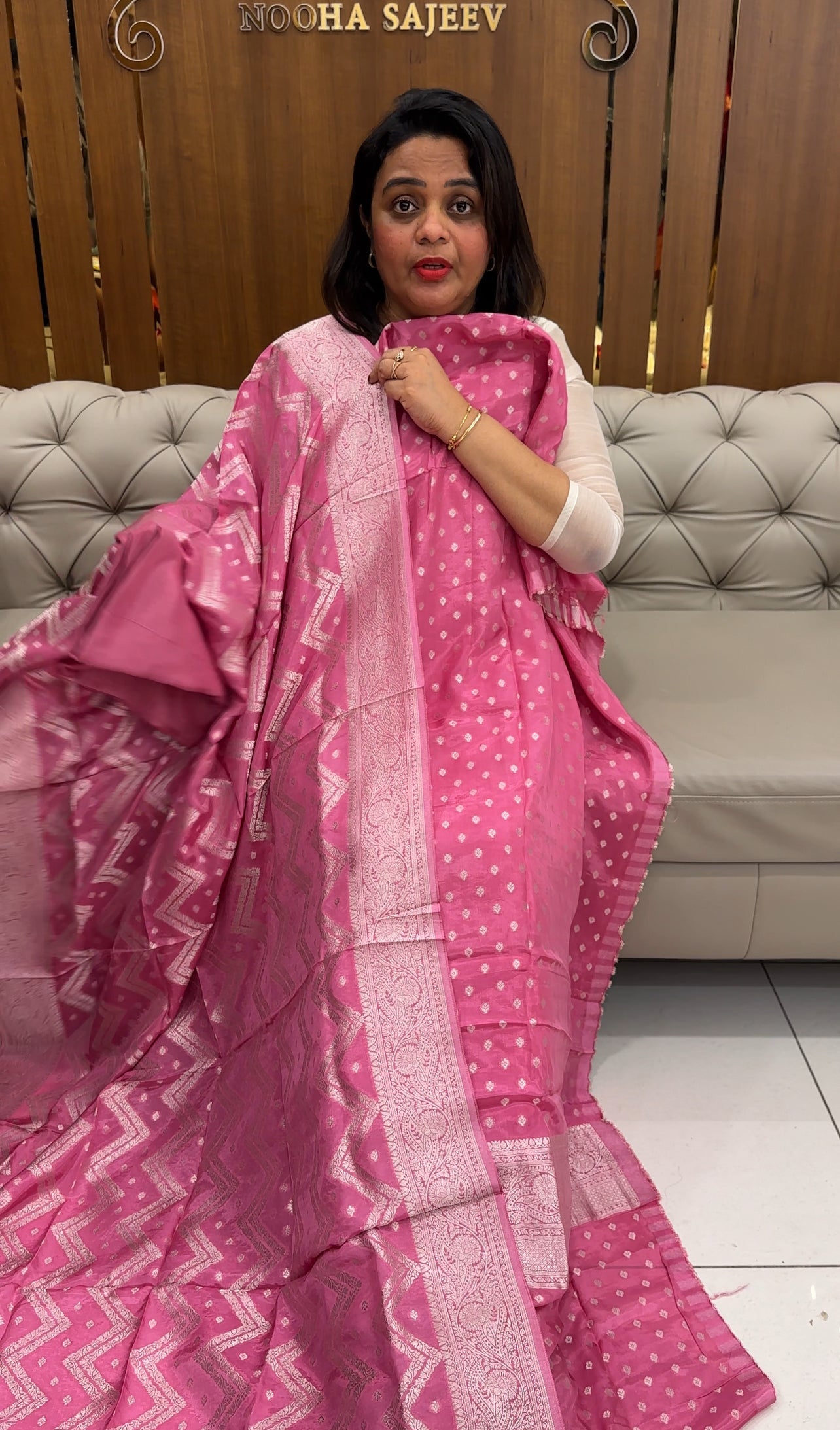 SILK BANARASI UNSTITCHED SALWAR SUITS - IHA 25920