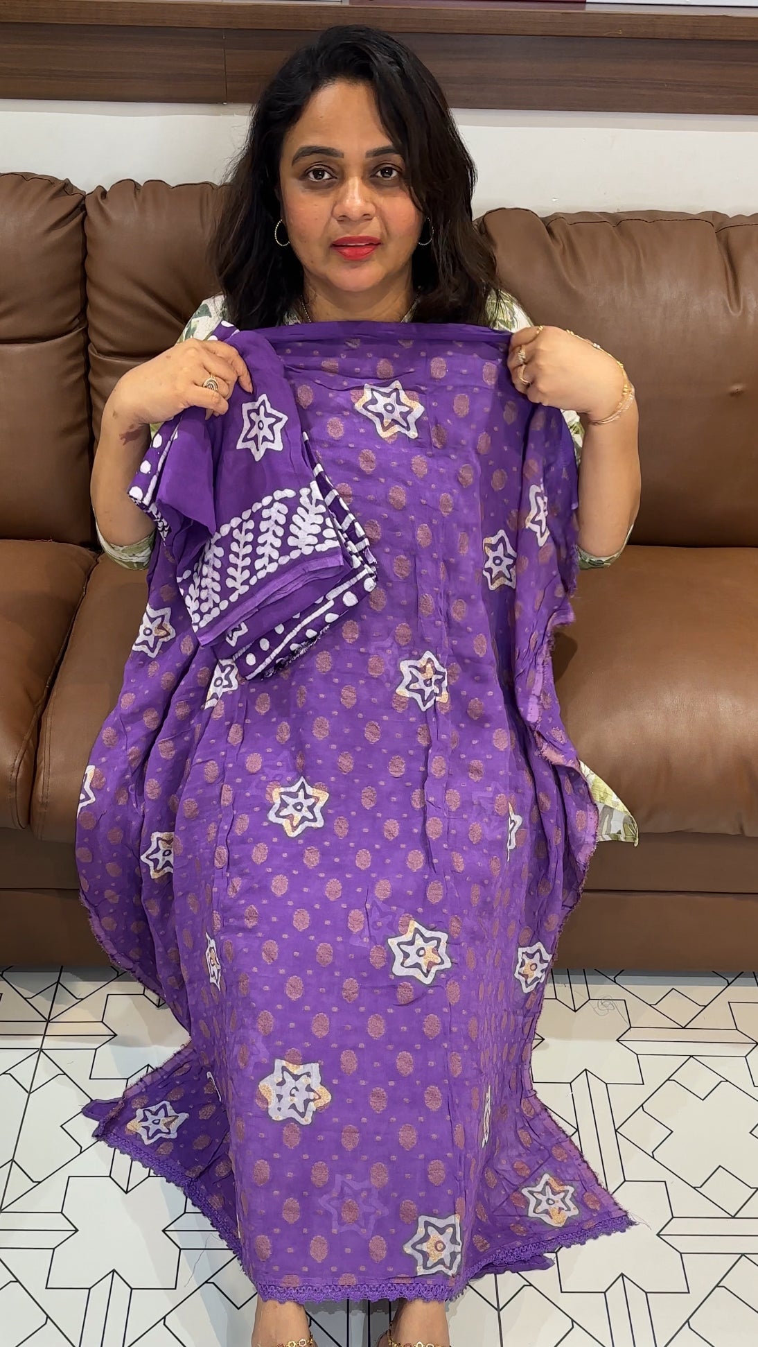 BATIK PRINTED UNSTITCHED SALWAR SUITS - IHA 26315