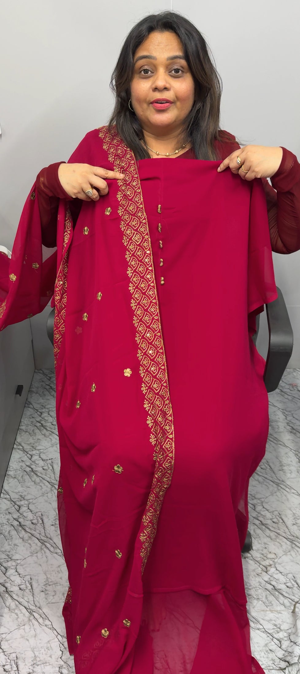 FORWARD GEORGETTE UNSTITCHED SALWAR SUITS - IHA 26940