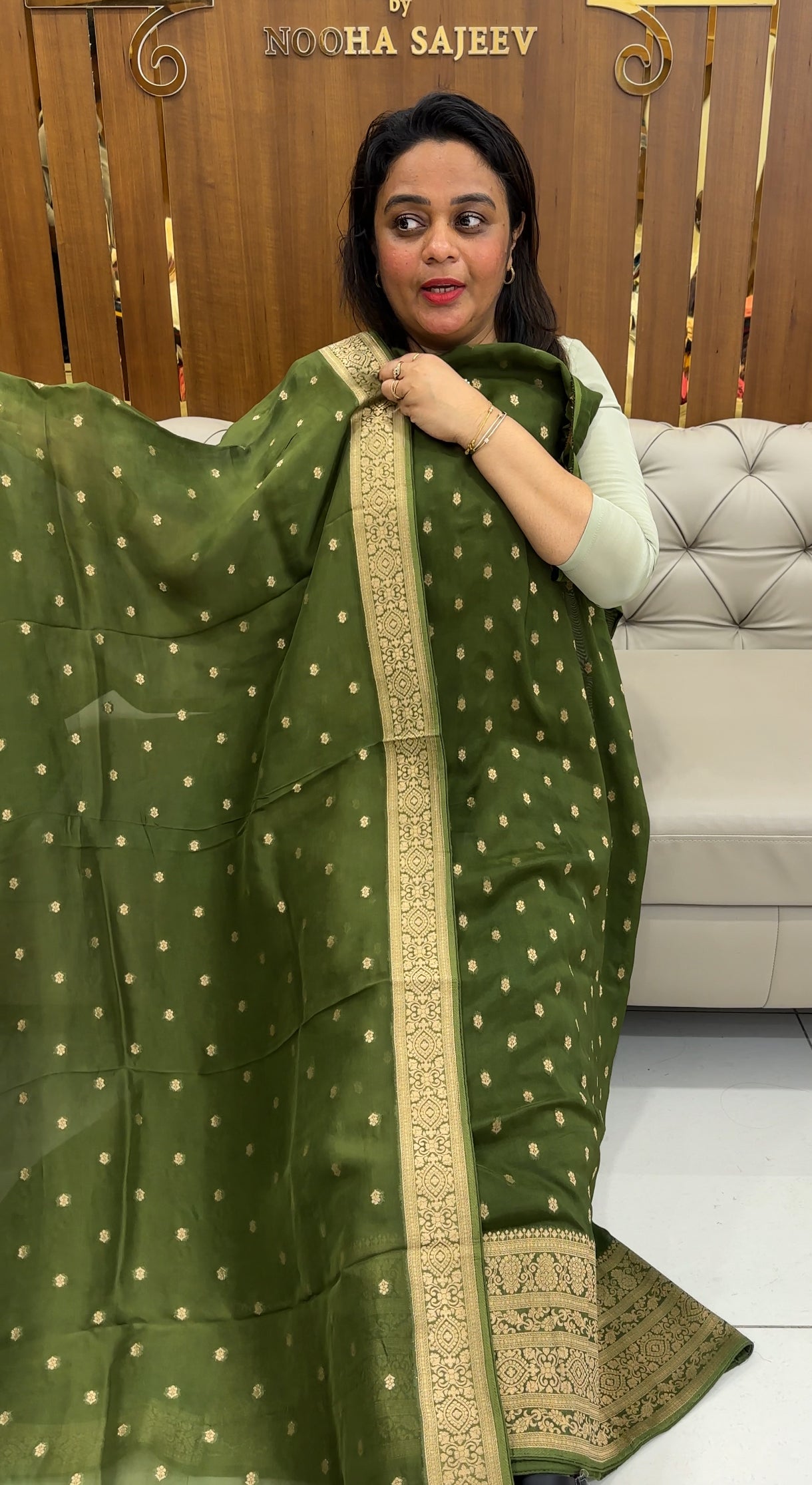 SILK BANARASI UNSTITCHED SALWAR SUITS - IHA 25766