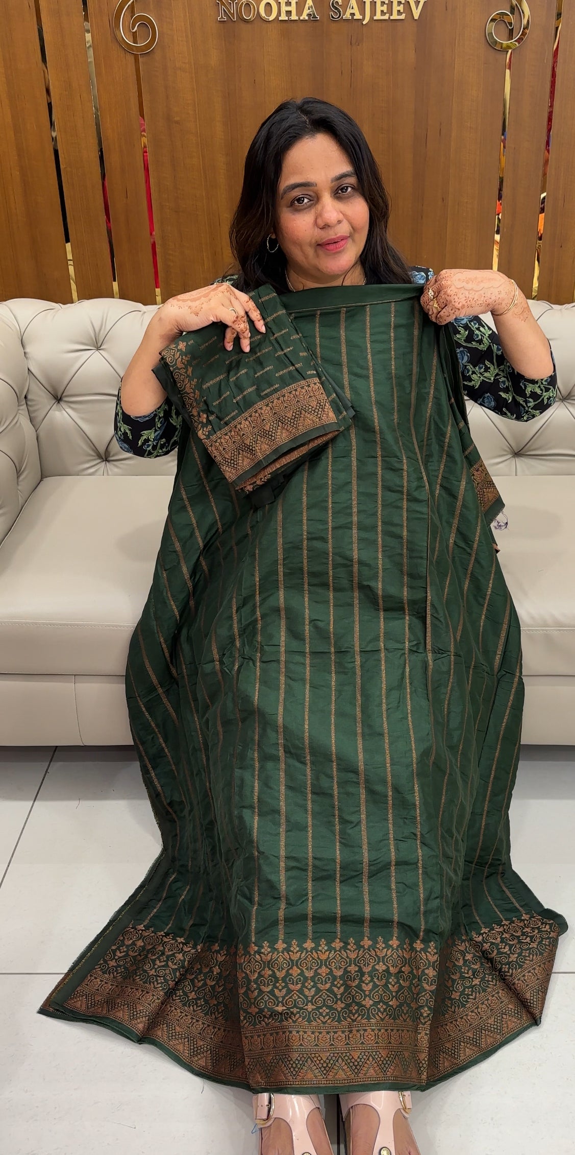 SEMI BANARASI UNSTITCHED SALWAR SUITS - IHA 27420