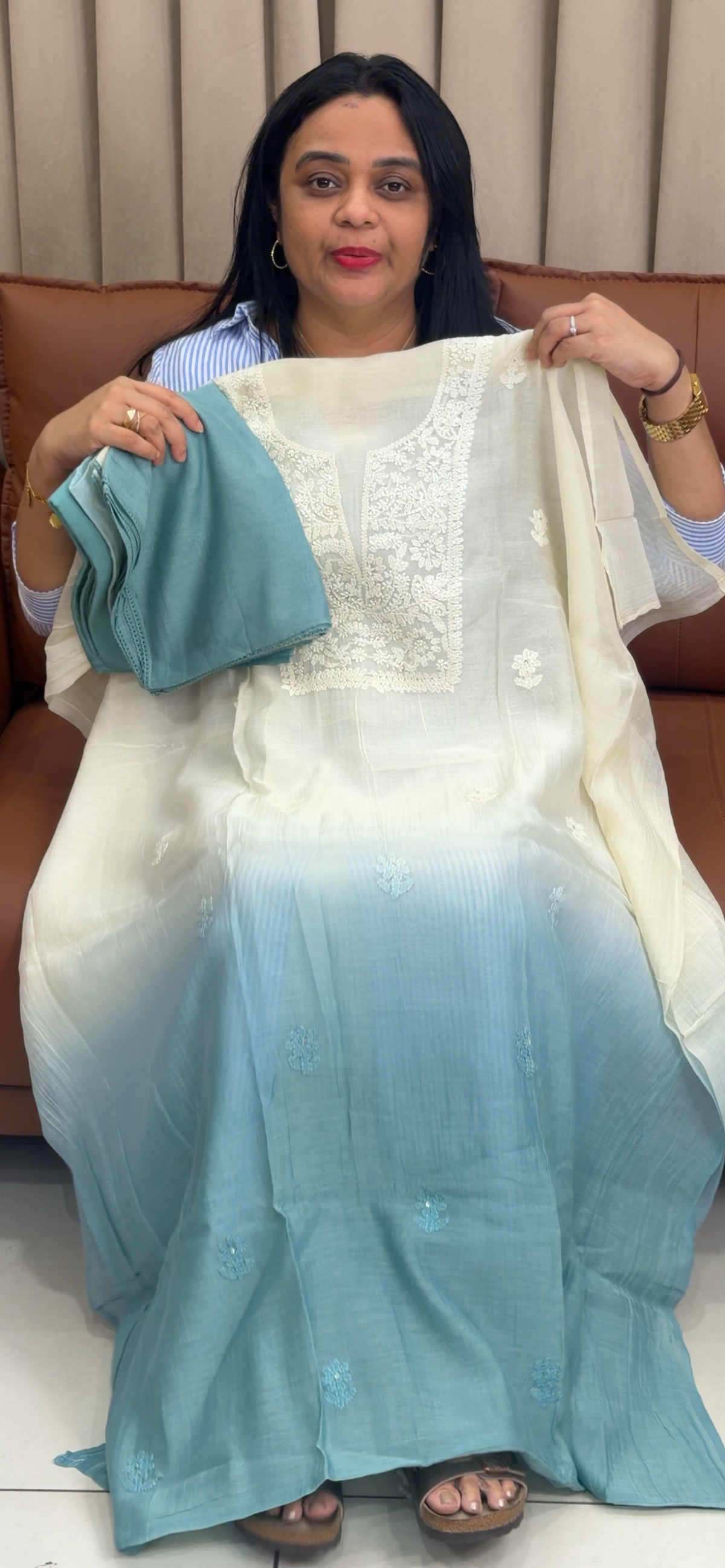 MALAI CHANDERI UNSTITCHED SALWAR SUITS - IHA 35932