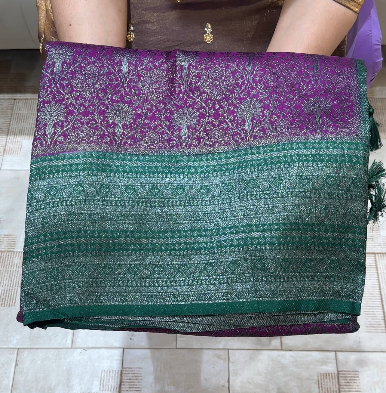 SEMI BANARASI SAREES - IHA 22736