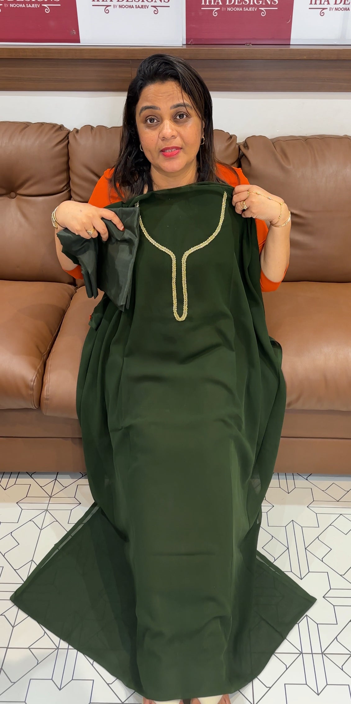 HAND WORKED UNSTITCHED SALWAR SUITS- IHA 24755