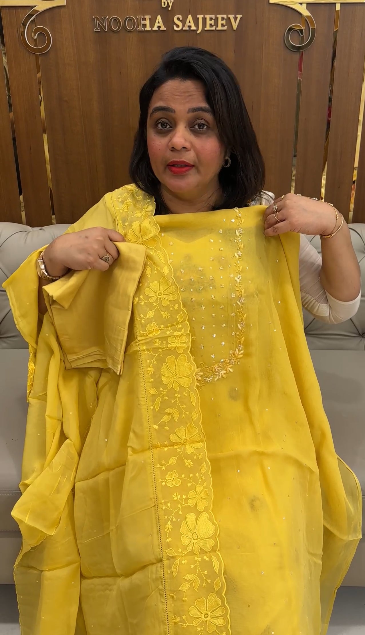VISCOSE ORGANZA UNSTITCHED SALWAR SUITS - IHA 25914