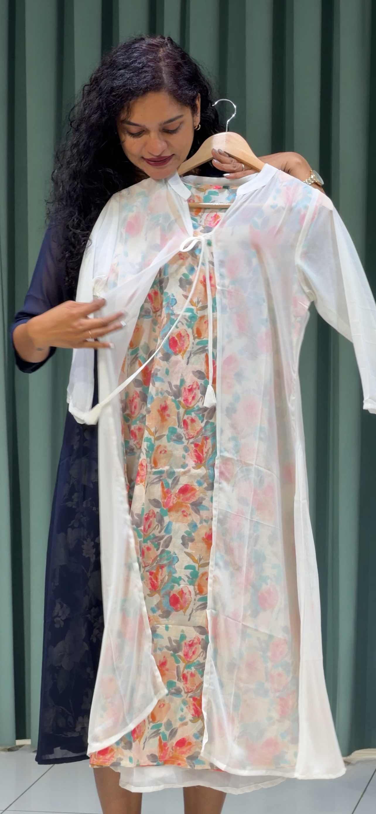 PRINTED TOP AND JACKET - IHA 32776